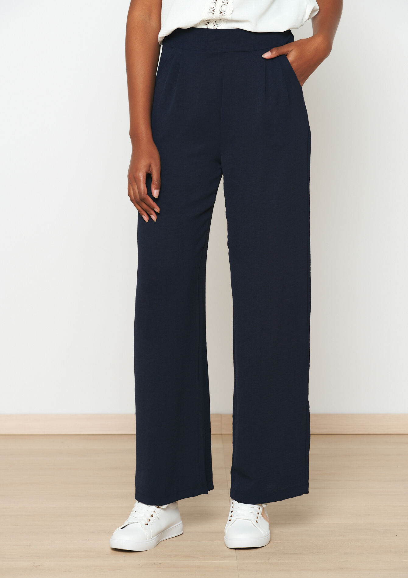 Wijde pantalon, Wijde pantalon - NAVY BASIC - 06600821_2723