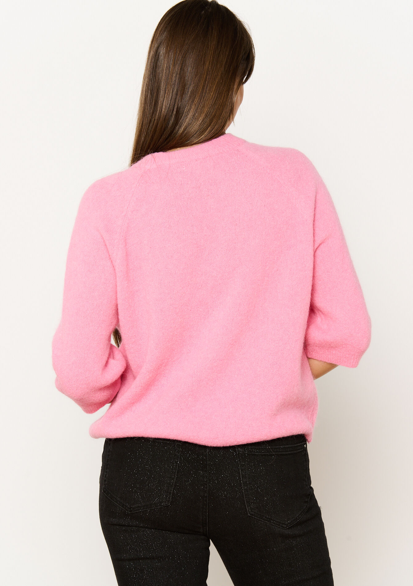 Pullover in alpaca wool - PINK BUBBLEGUM - 04006700_1477