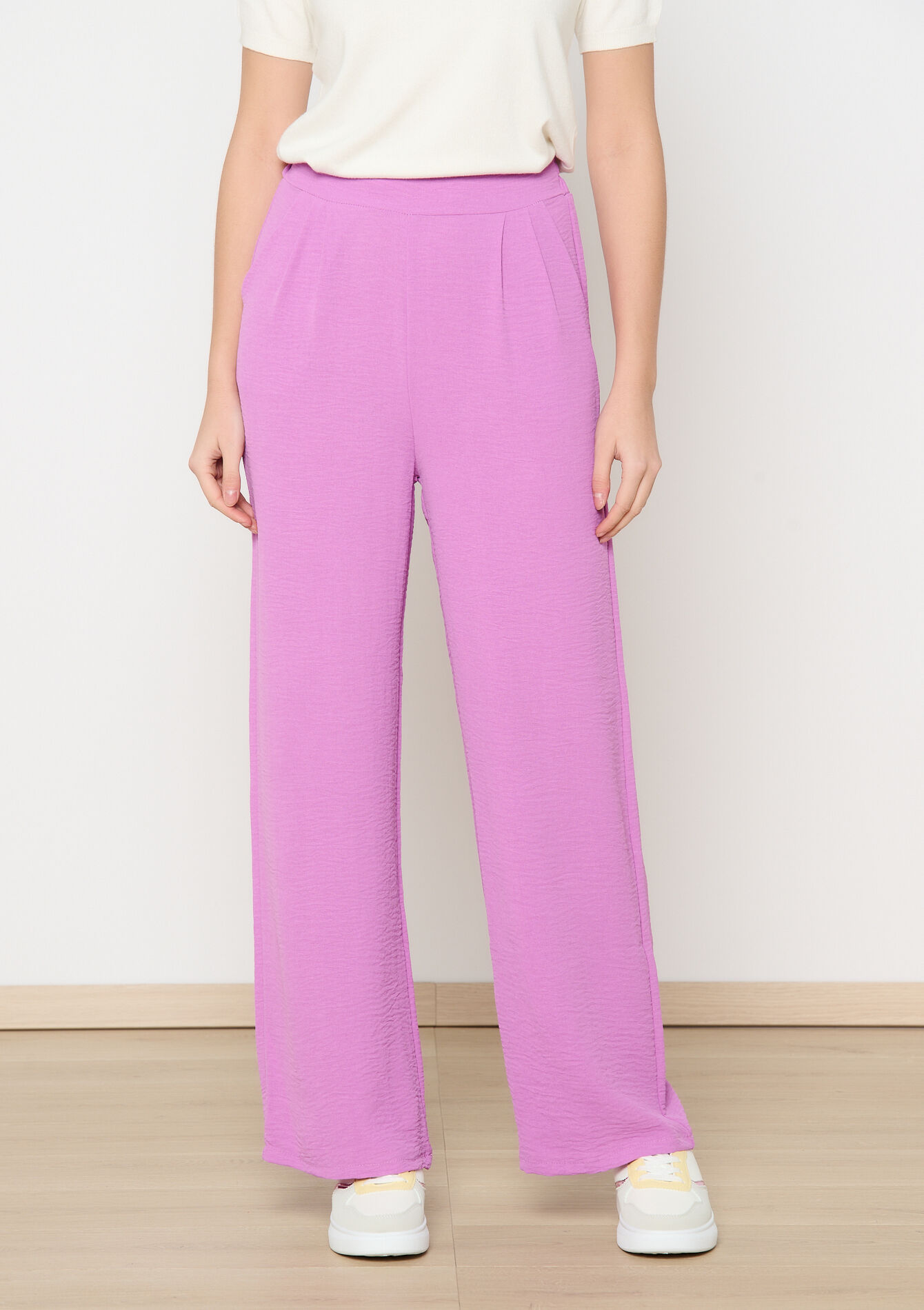Pantalon large fluide, Pantalon large fluide - PURPLE BLUSH - 06600961_2577