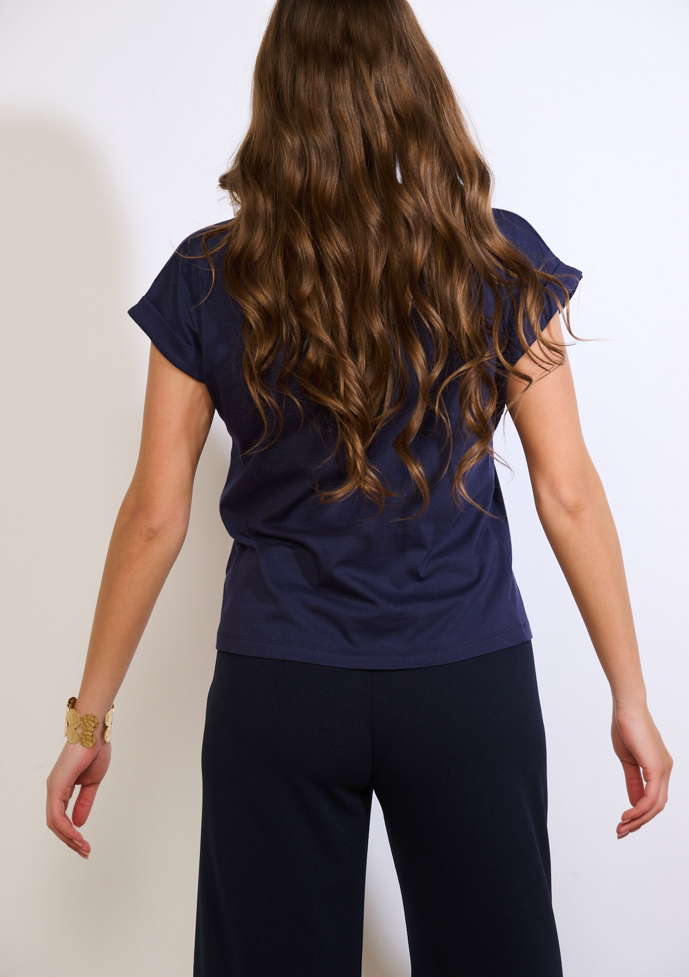 Losvallende T-shirt, Losvallende T-shirt - NAVY BASIC - 02301926_2723