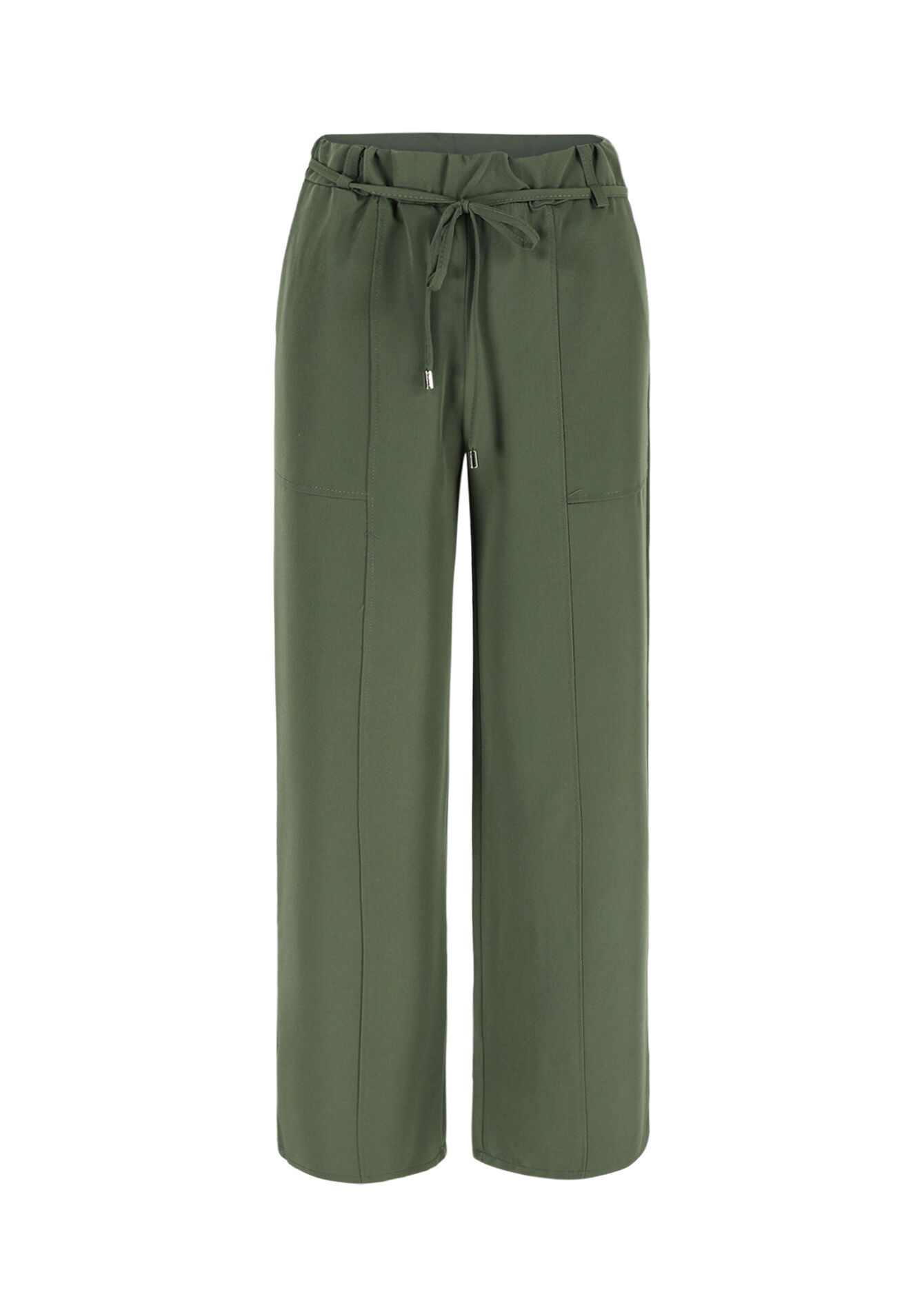 Pantalon évasé ample, Pantalon évasé ample - KHAKI MED - 06600958_4327