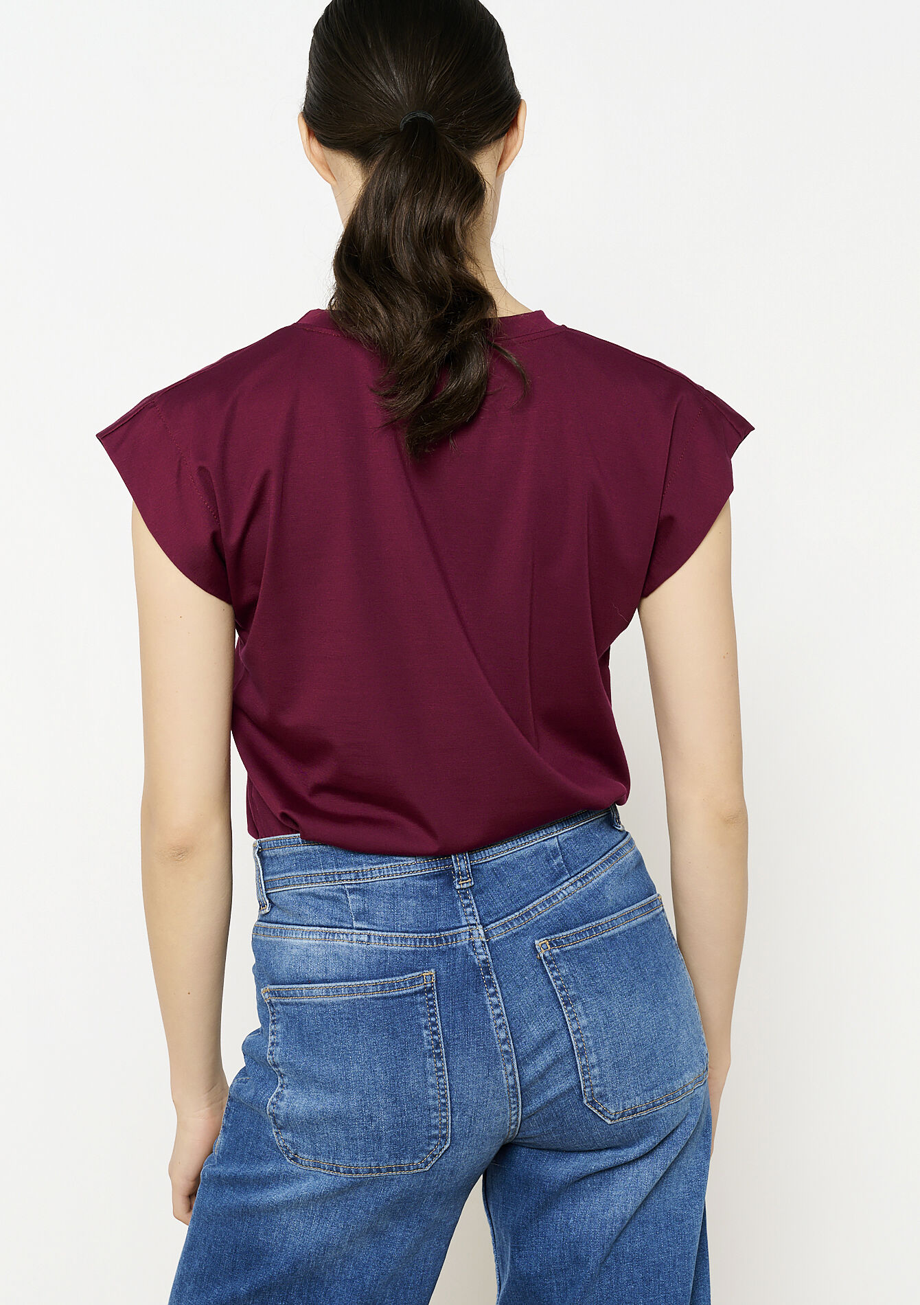 T-shirt met korte mouwen - BORDEAU WINE - 02301715_1467