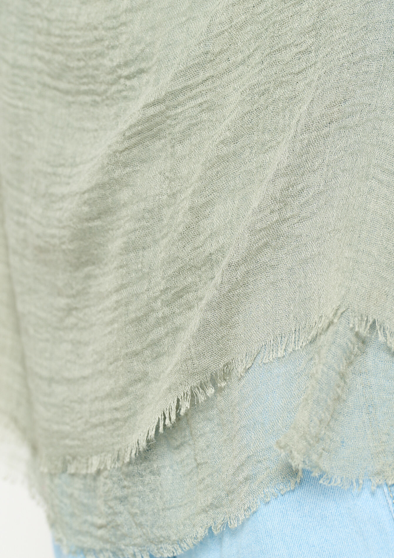 Foulard uni froissé, Foulard uni froissé - KHAKI MINT - 17101257_2542