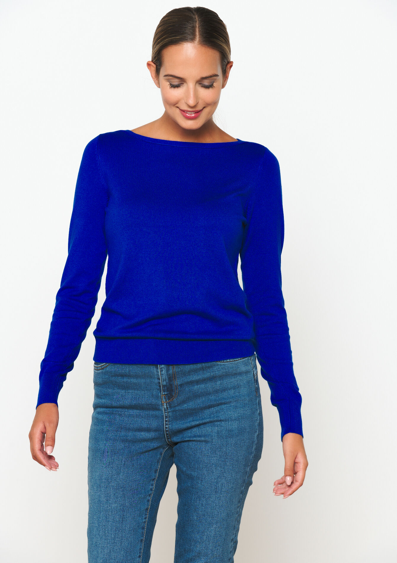 Pull à col bateau, Pull à col bateau - ELECTRIC BLUE - 04006456_1619