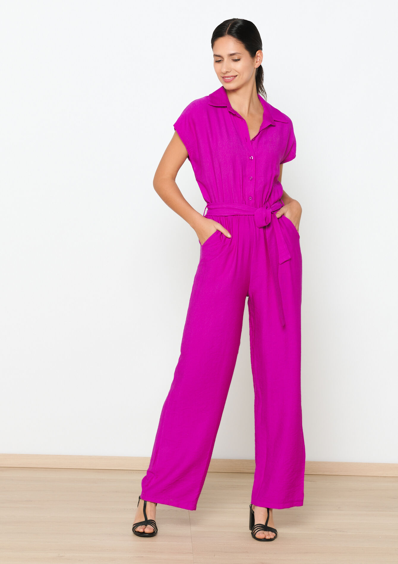 Jumpsuit met korte mouwen, Jumpsuit met korte mouwen - VIOLINE - 06004507_2576