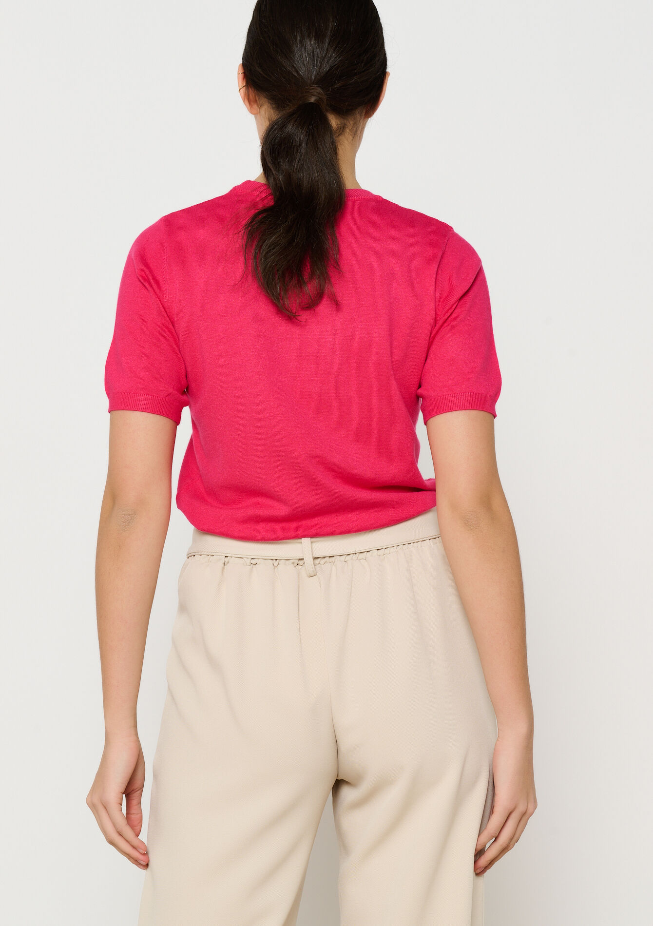 Trui met korte mouwen, Trui met korte mouwen - FUCHSIA - 04006653_5626
