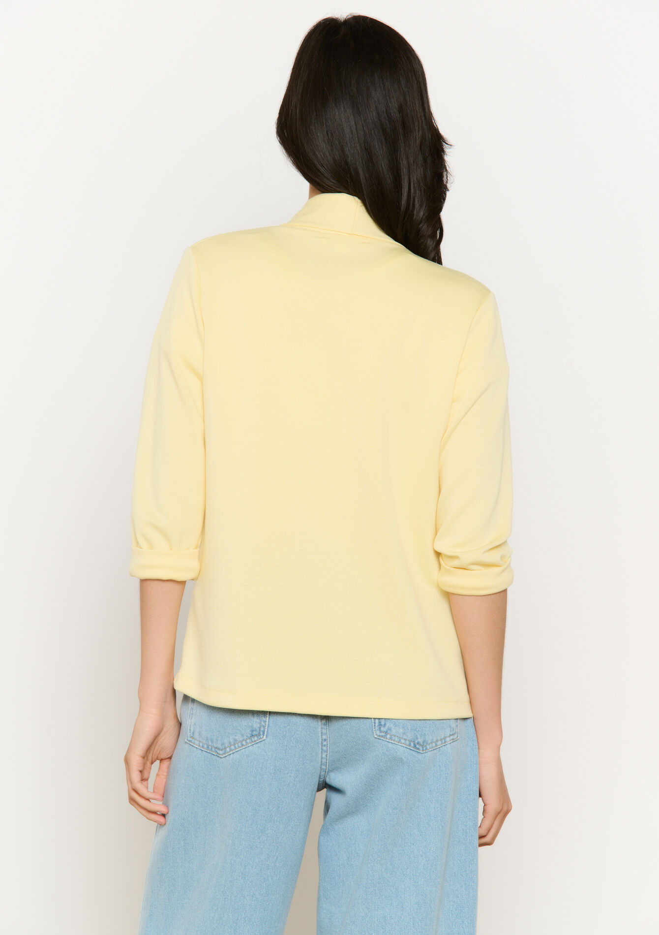 Soepele open blazer, Soepele open blazer - YELLOW PASTEL - 09101049_5004