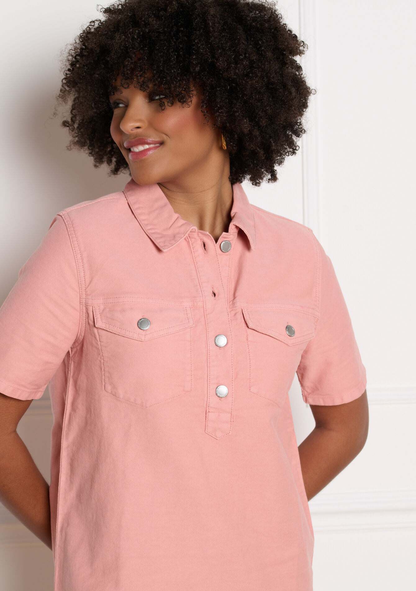 Jurk met broderie anglaise, Jurk met broderie anglaise - NUDE PINK - 08104296_1301