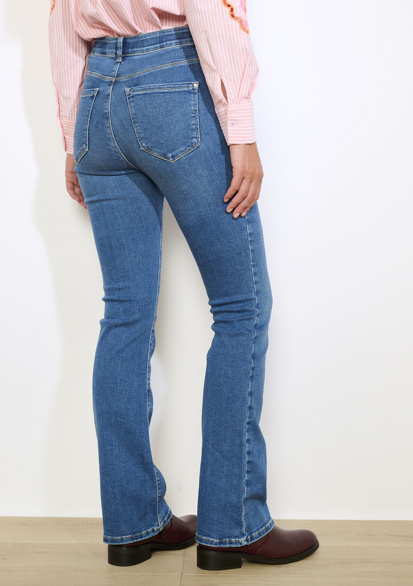 Bootcut jeans hoge taille - MEDIUM BLUE - 22000616_0500