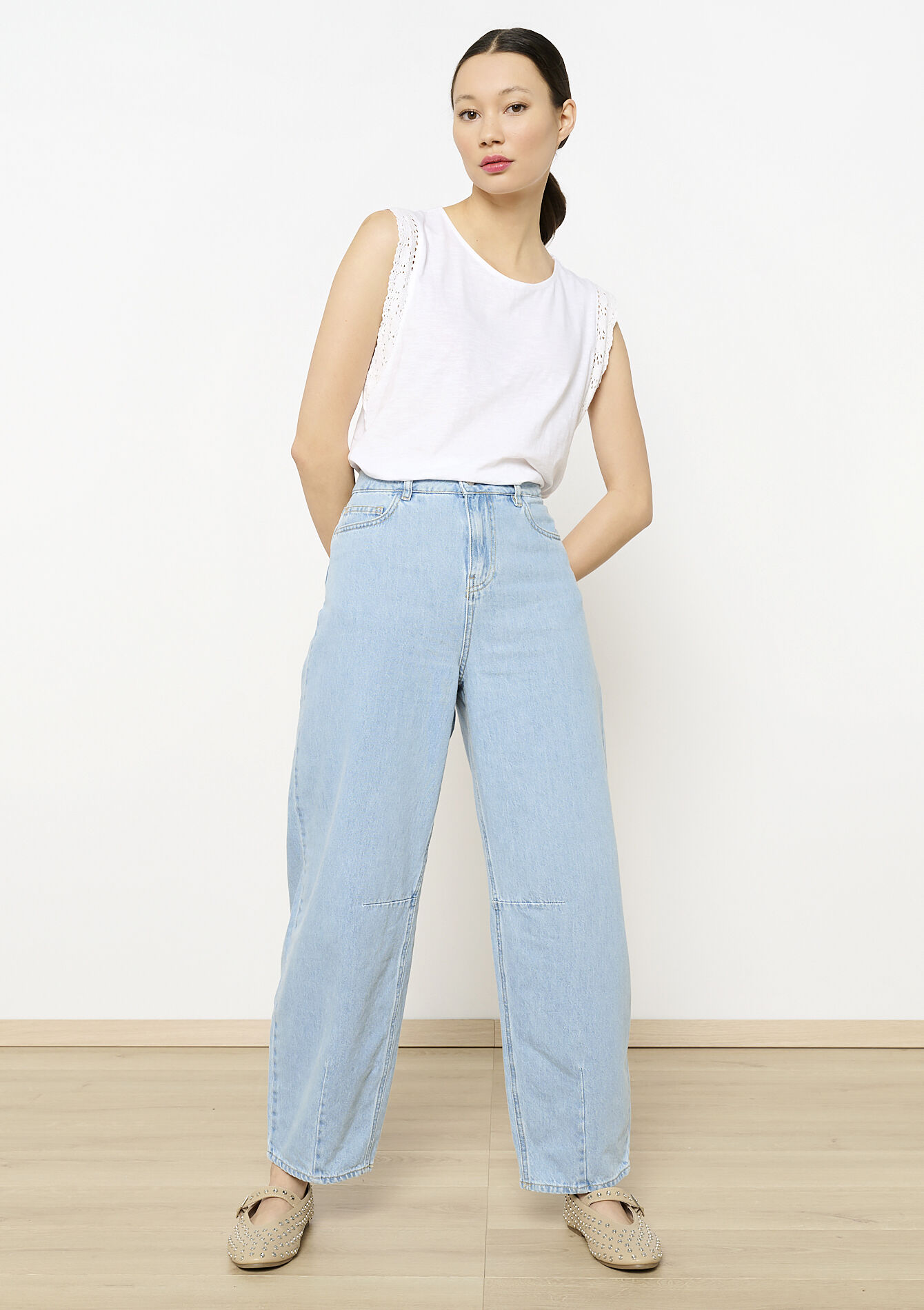 Top with lace, Top with lace - OPTICAL WHITE - 02301675_1019