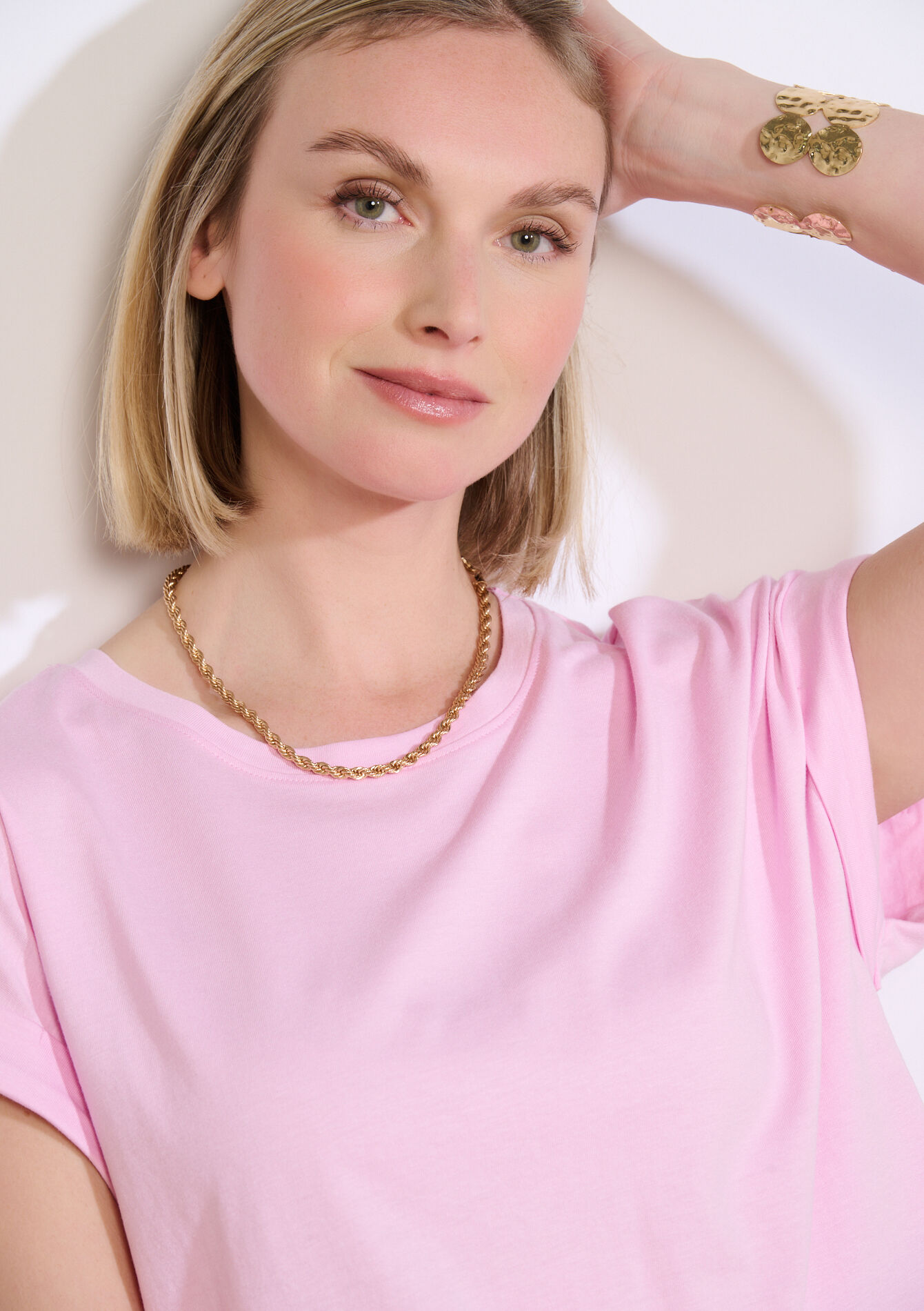 Losvallende T-shirt - LILAC BRIGHT - 02301926_2578