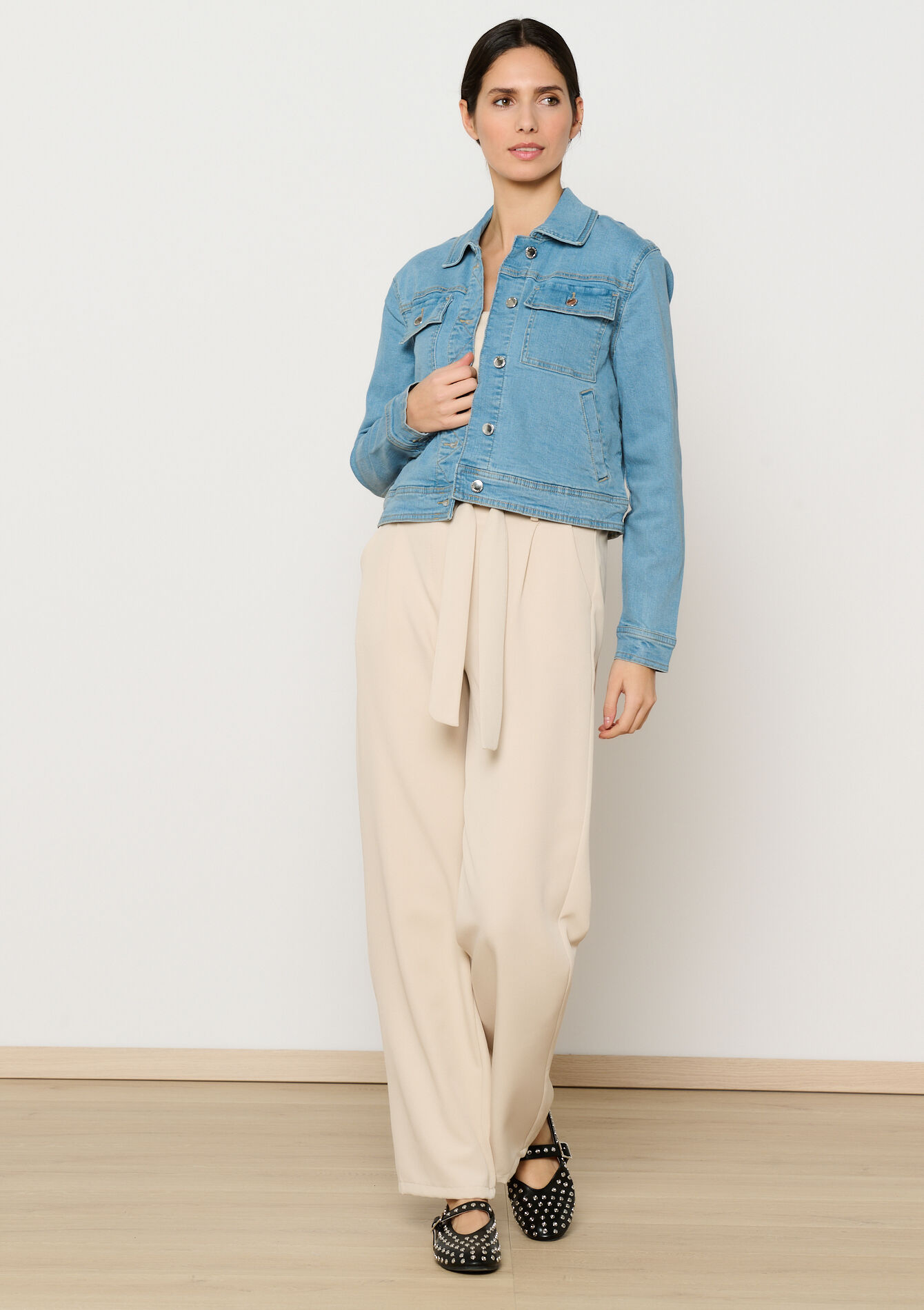 Denim jas - BLUE BLEACHED - 09100982_0502