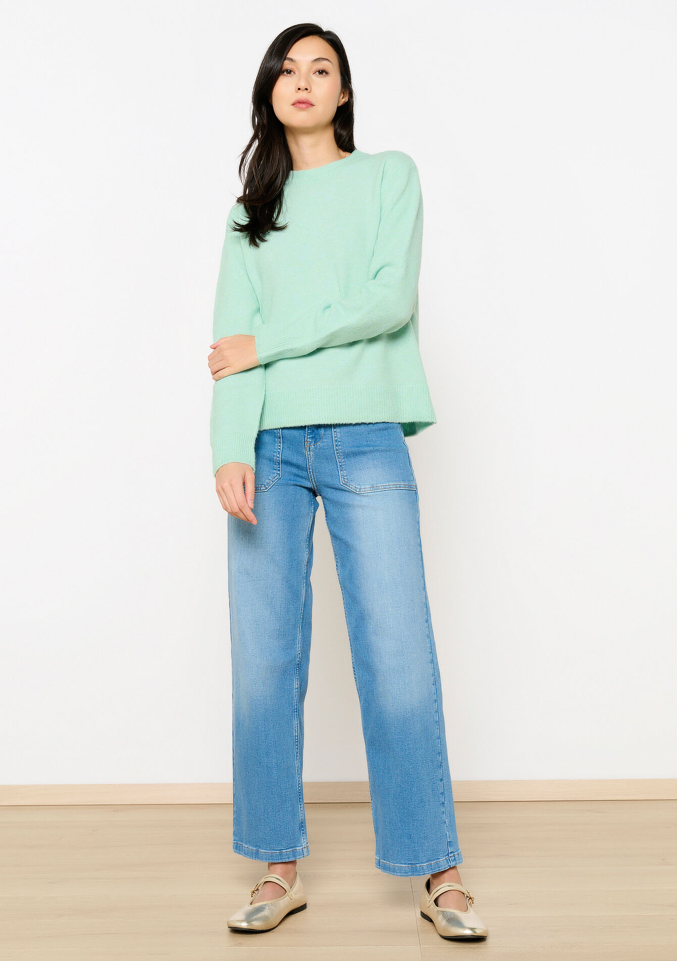 Pull basique à col rond, Pull basique à col rond - MINT GREEN - 04006821_1723