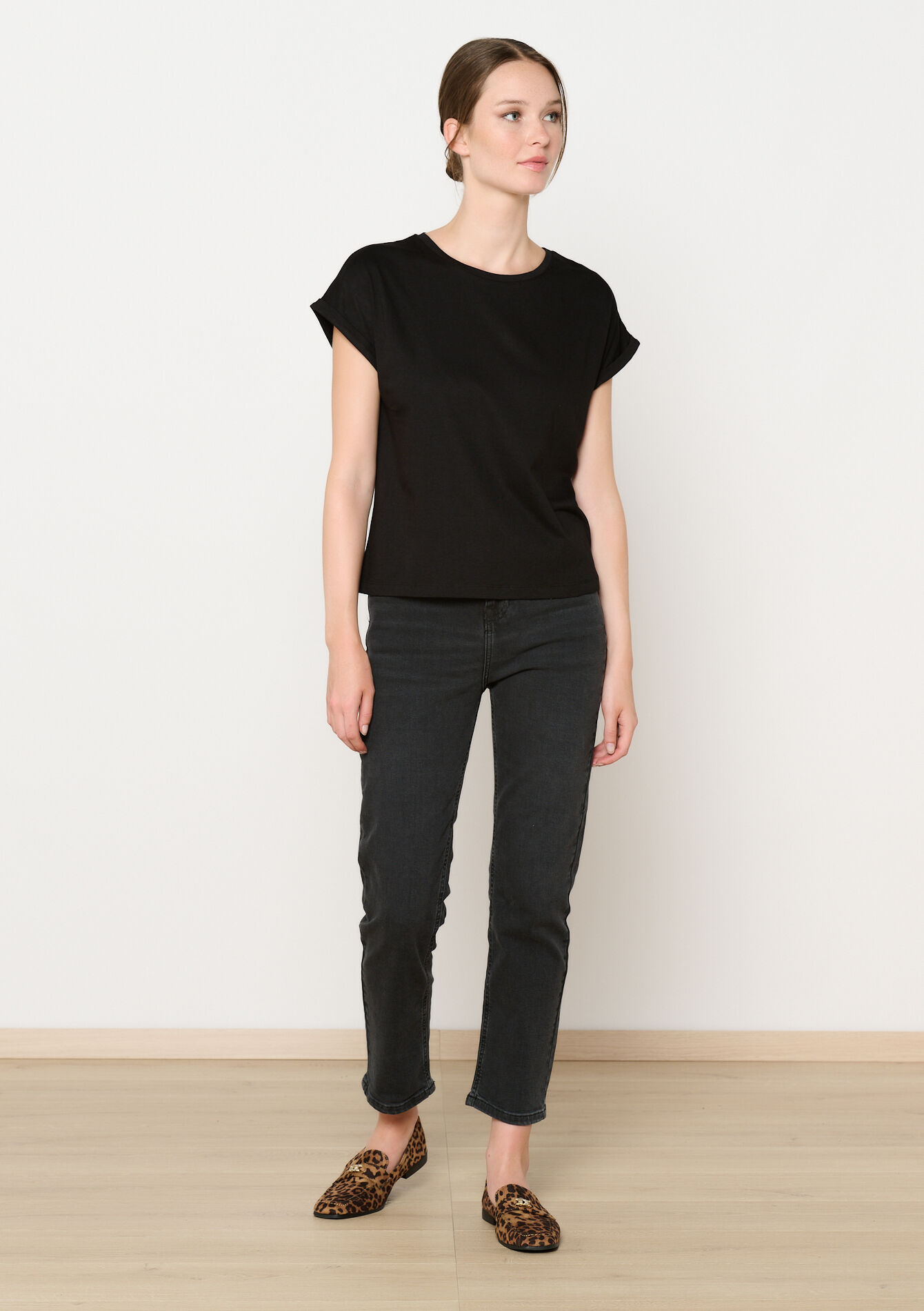 T-shirt à manches courtes, T-shirt à manches courtes - BLACK - 02301582_1119