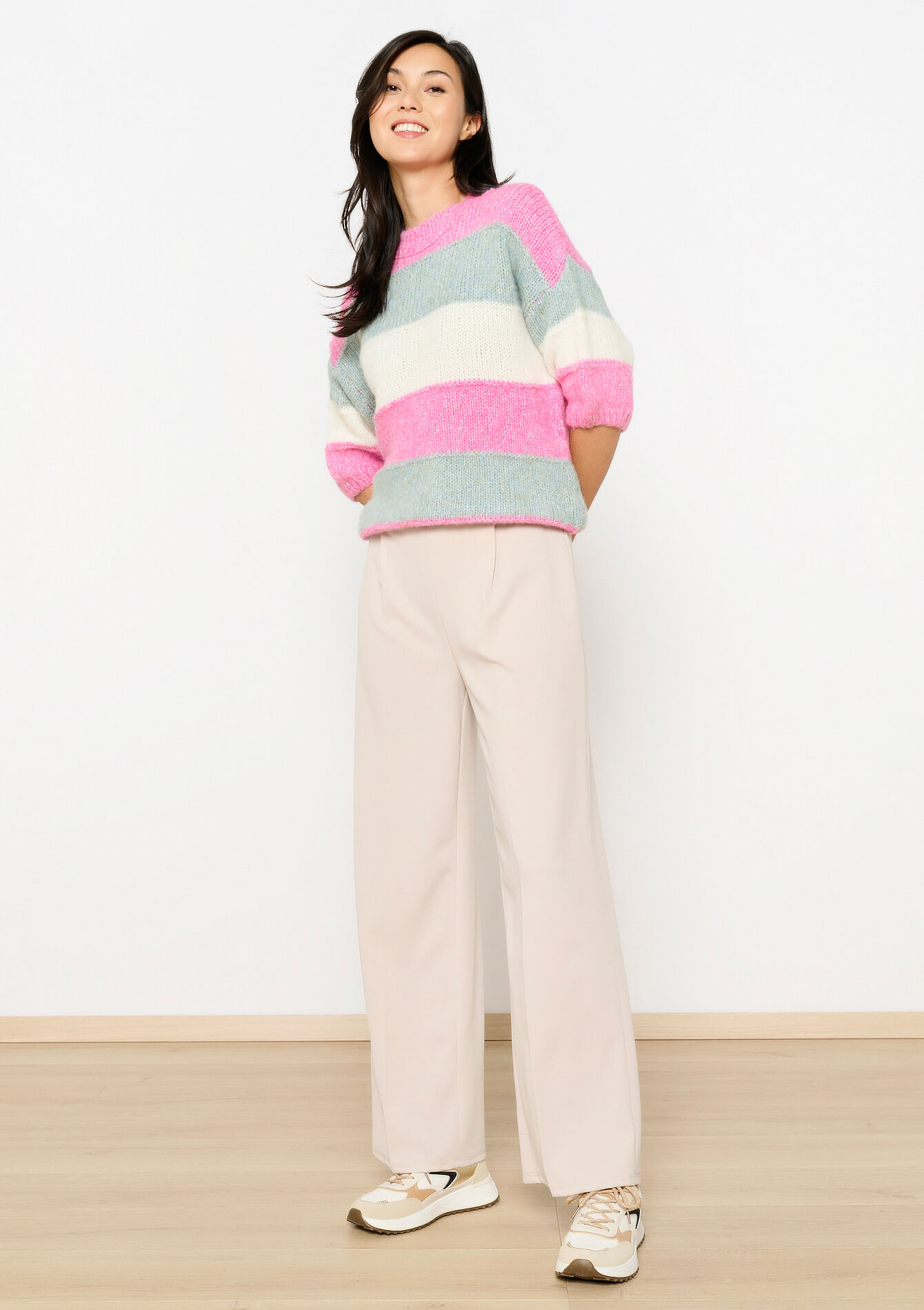 Trui met colourblock, Trui met colourblock - PINK BUBBLEGUM - 04006886_1477