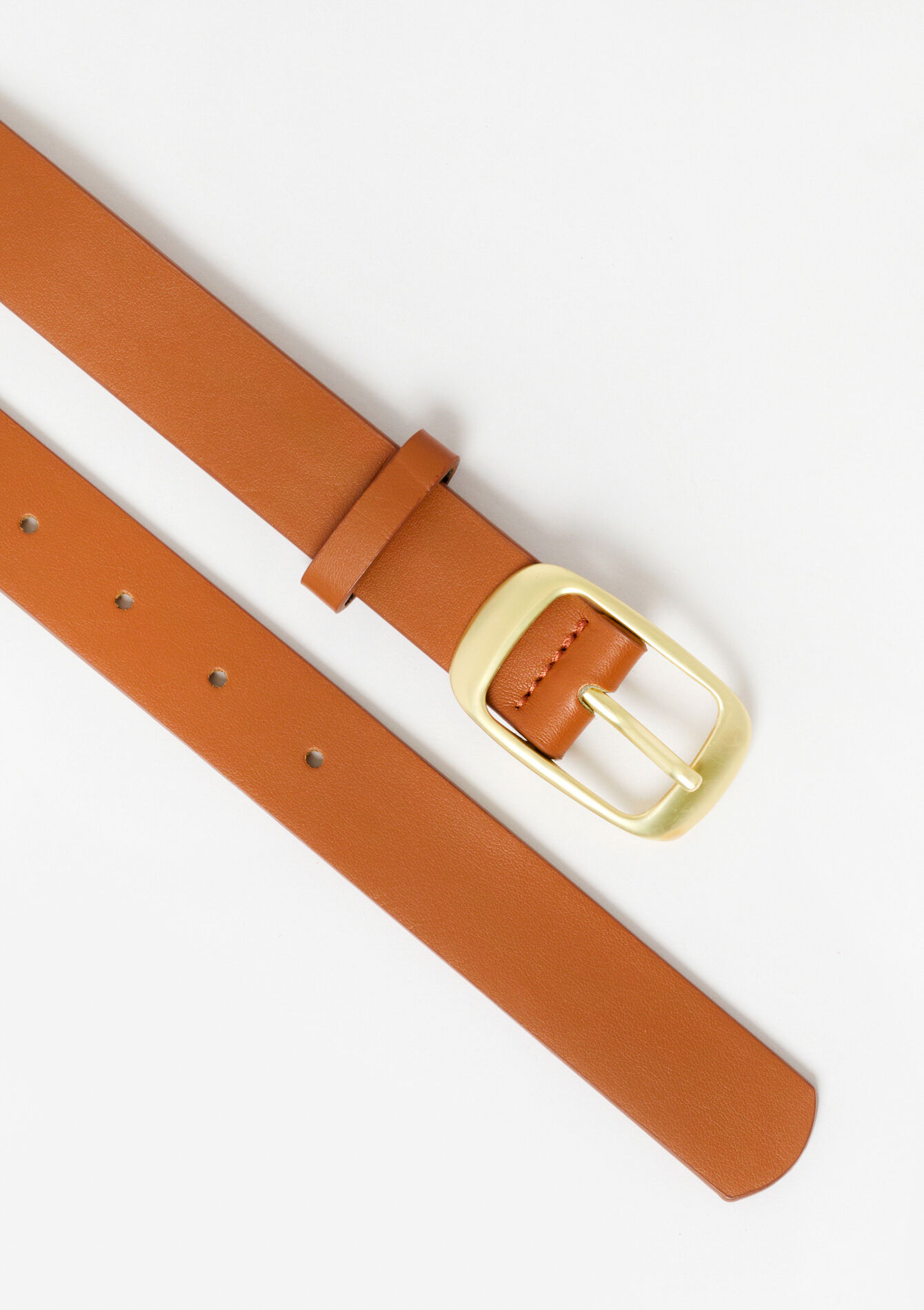 Leather belt, Leather belt - CAMEL CINNAMON - 14001838_3835
