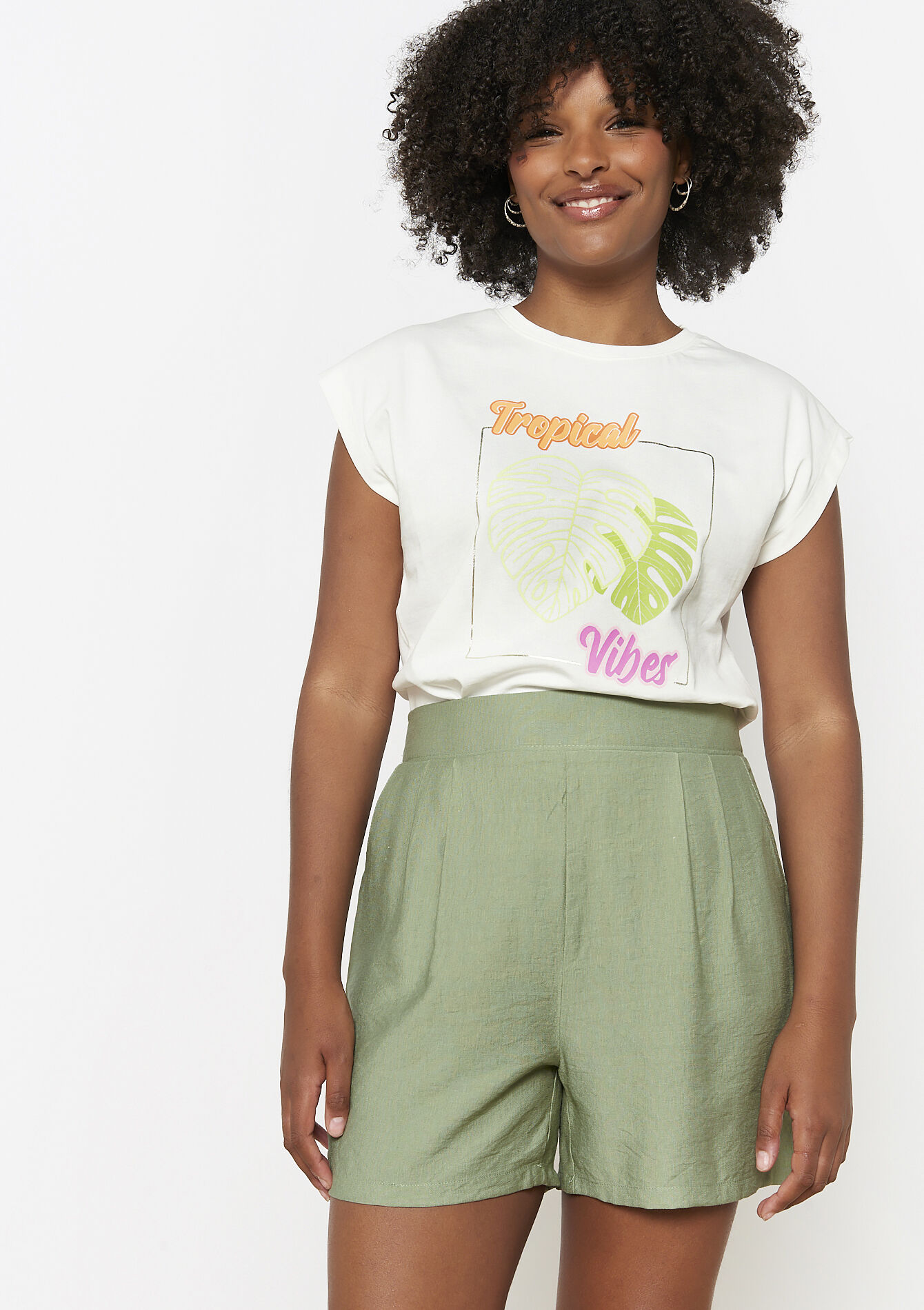 Short fludie - KHAKI FADED - 06100675_4326