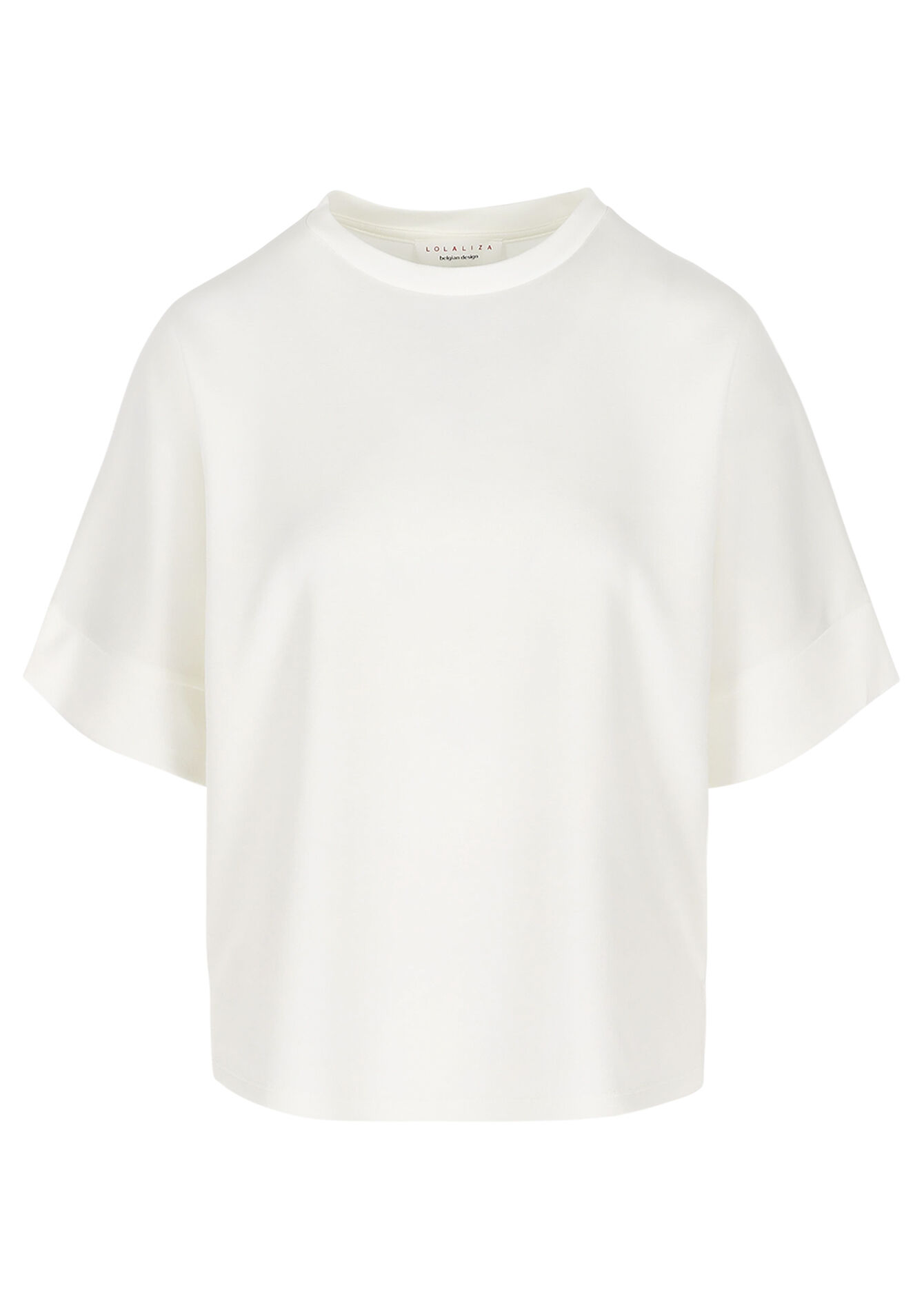 Modal T-shirt met ronde hals, Modal T-shirt met ronde hals - OPTICAL WHITE - 15100407_1019