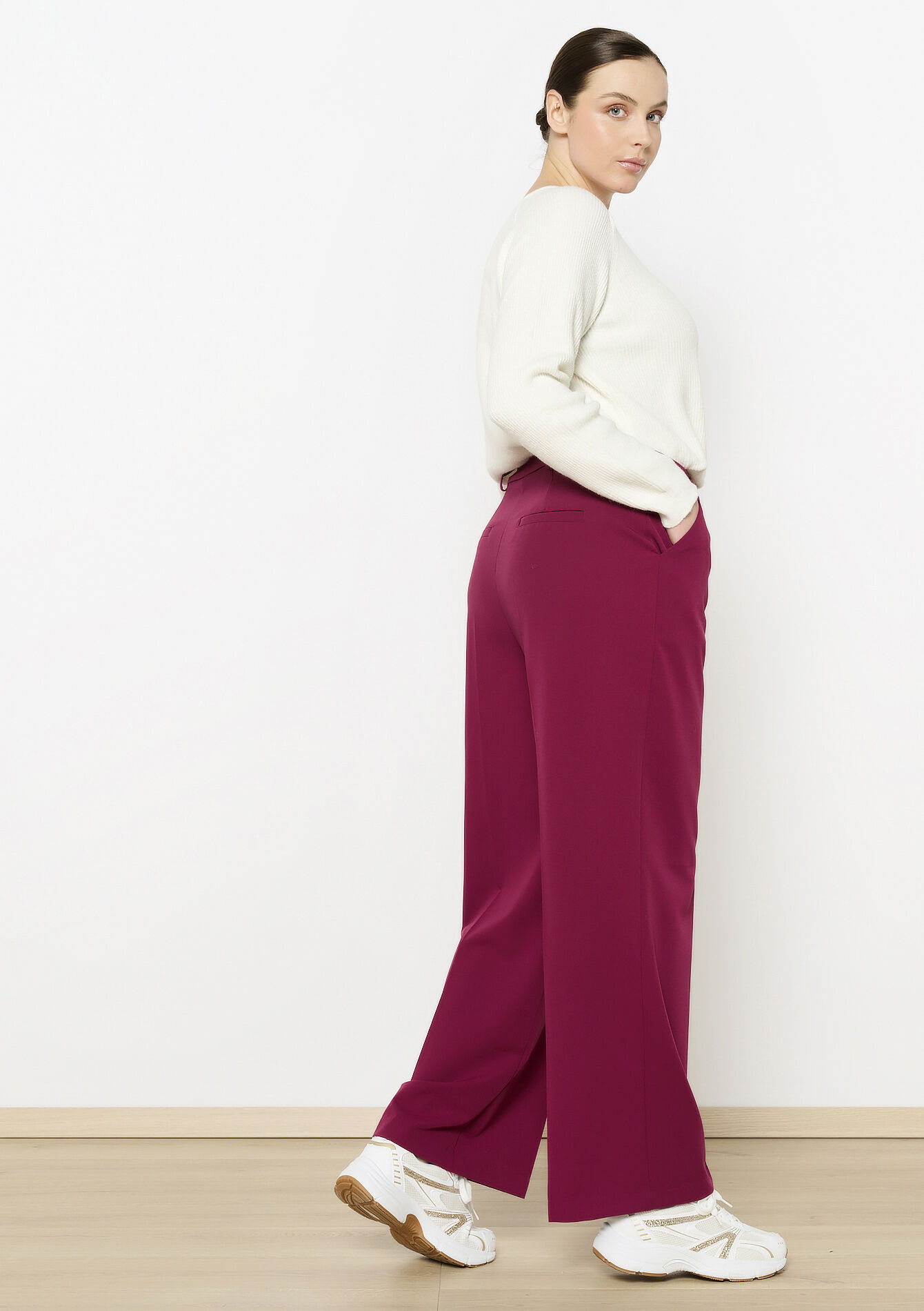 Pantalon de tailleur, Pantalon de tailleur - RED FRAMBOISE - 06100693_1496