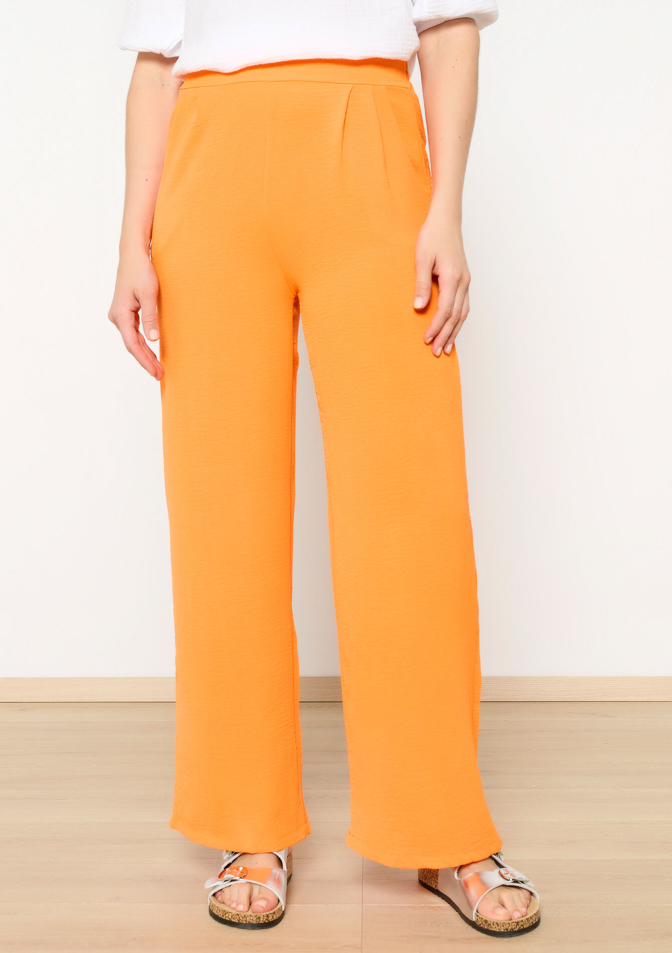 Wijde pantalon, Wijde pantalon - ORANGE BRIGHT - 06600821_1255