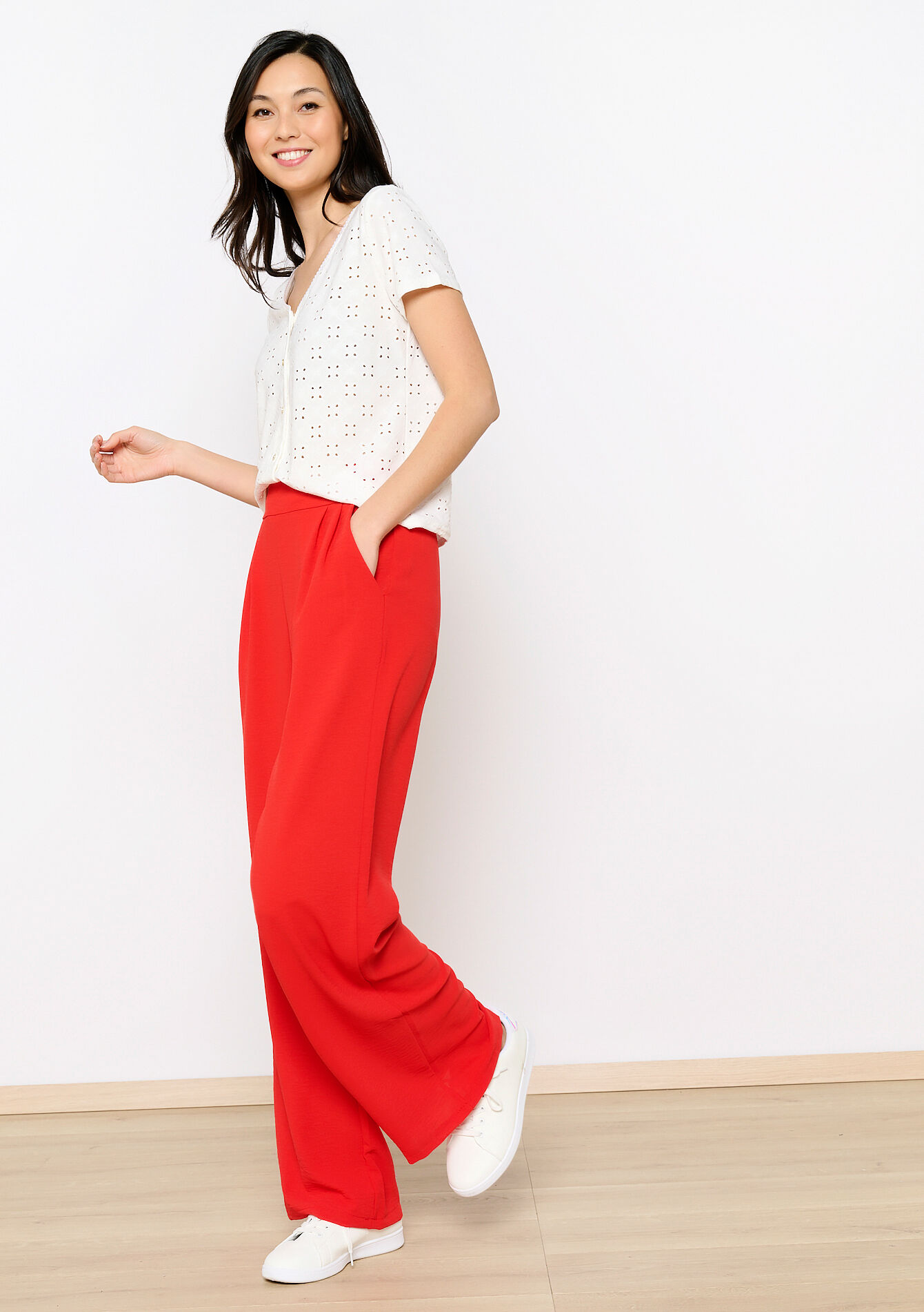 Pantalon évasé, Pantalon évasé - RED LOLLIPOP - 06600821_5301