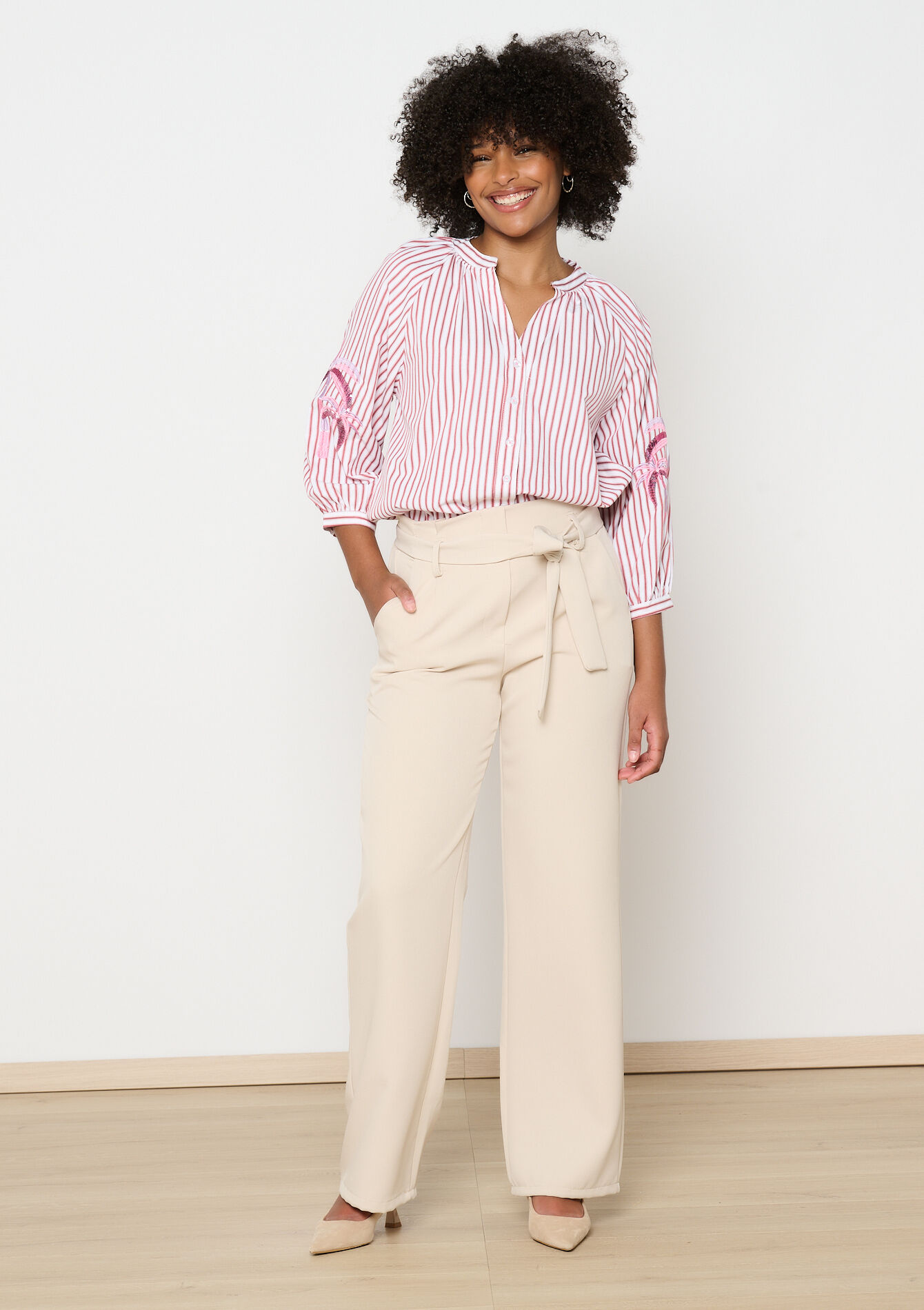 Hemd met geborduurde palmbomen, Hemd met geborduurde palmbomen - BORDEAUX WINE - 05702723_5514