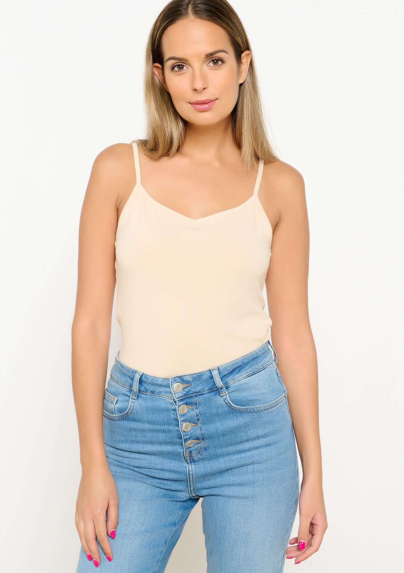 Top met spaghetti-bandjes, Top met spaghetti-bandjes - LT BEIGE - 02200452_2527