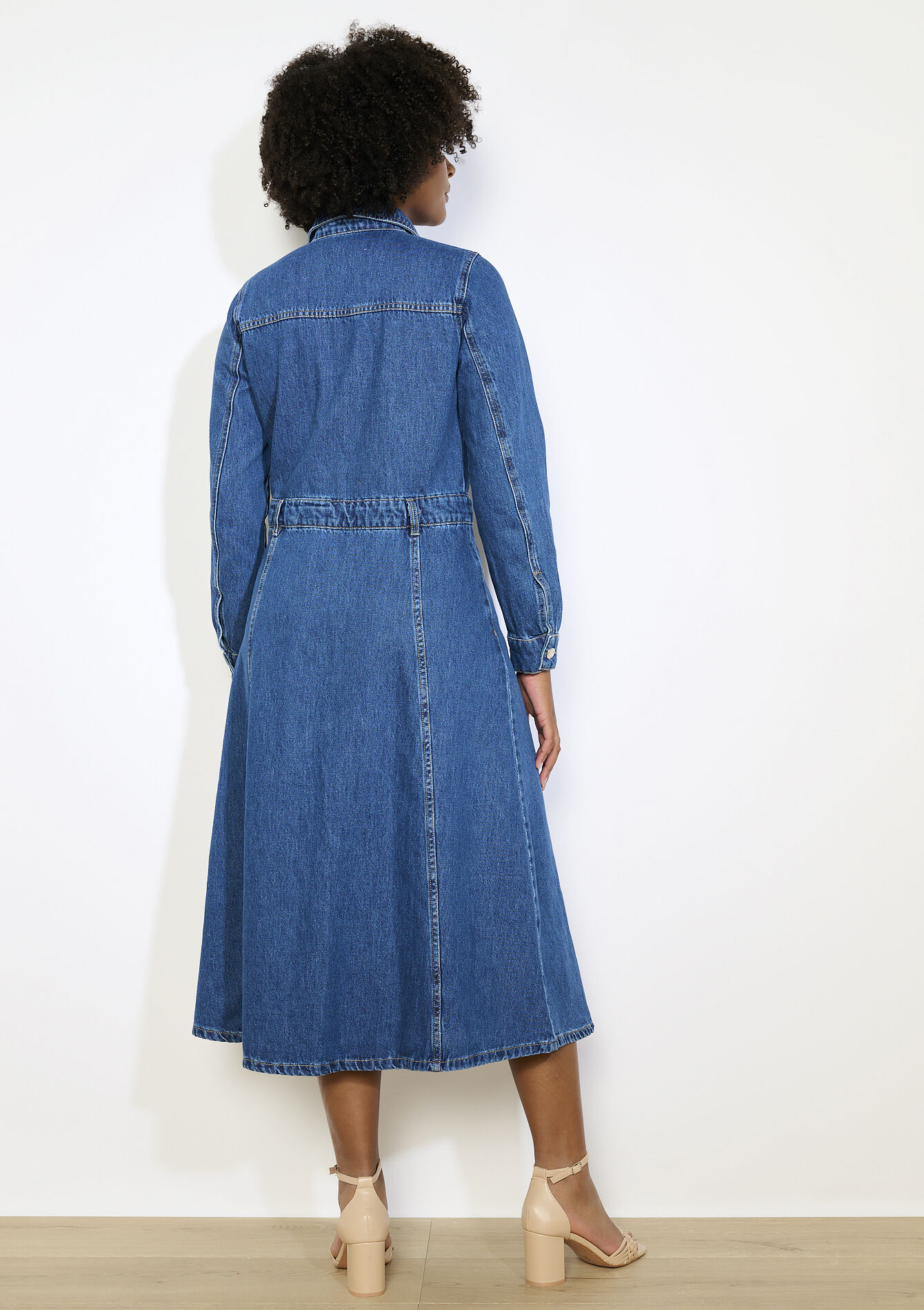 Jeans overhemdjurk - DARK BLUE - 08104176_0501