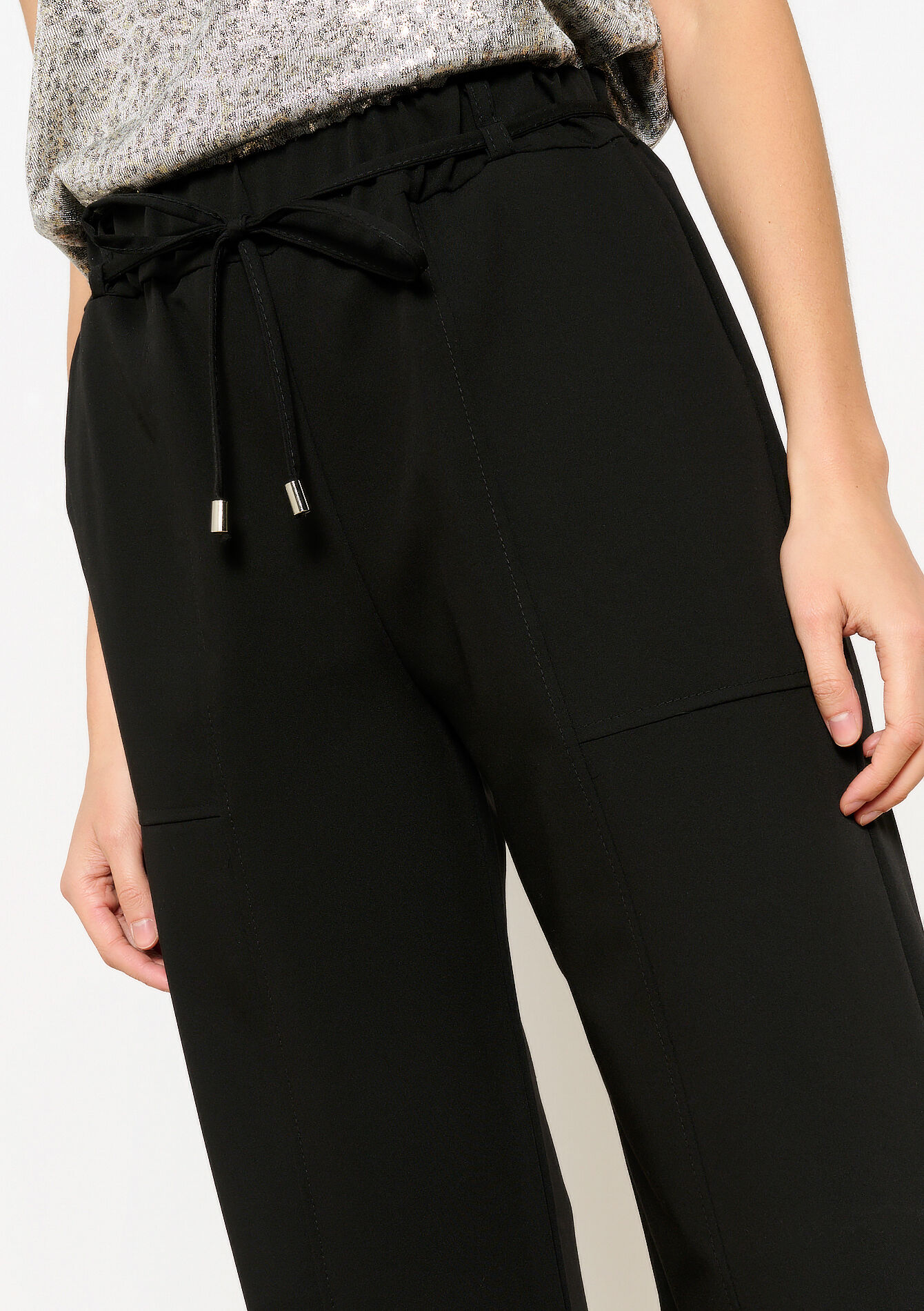 Losse wide leg broek, Losse wide leg broek - BLACK - 06600958_1119