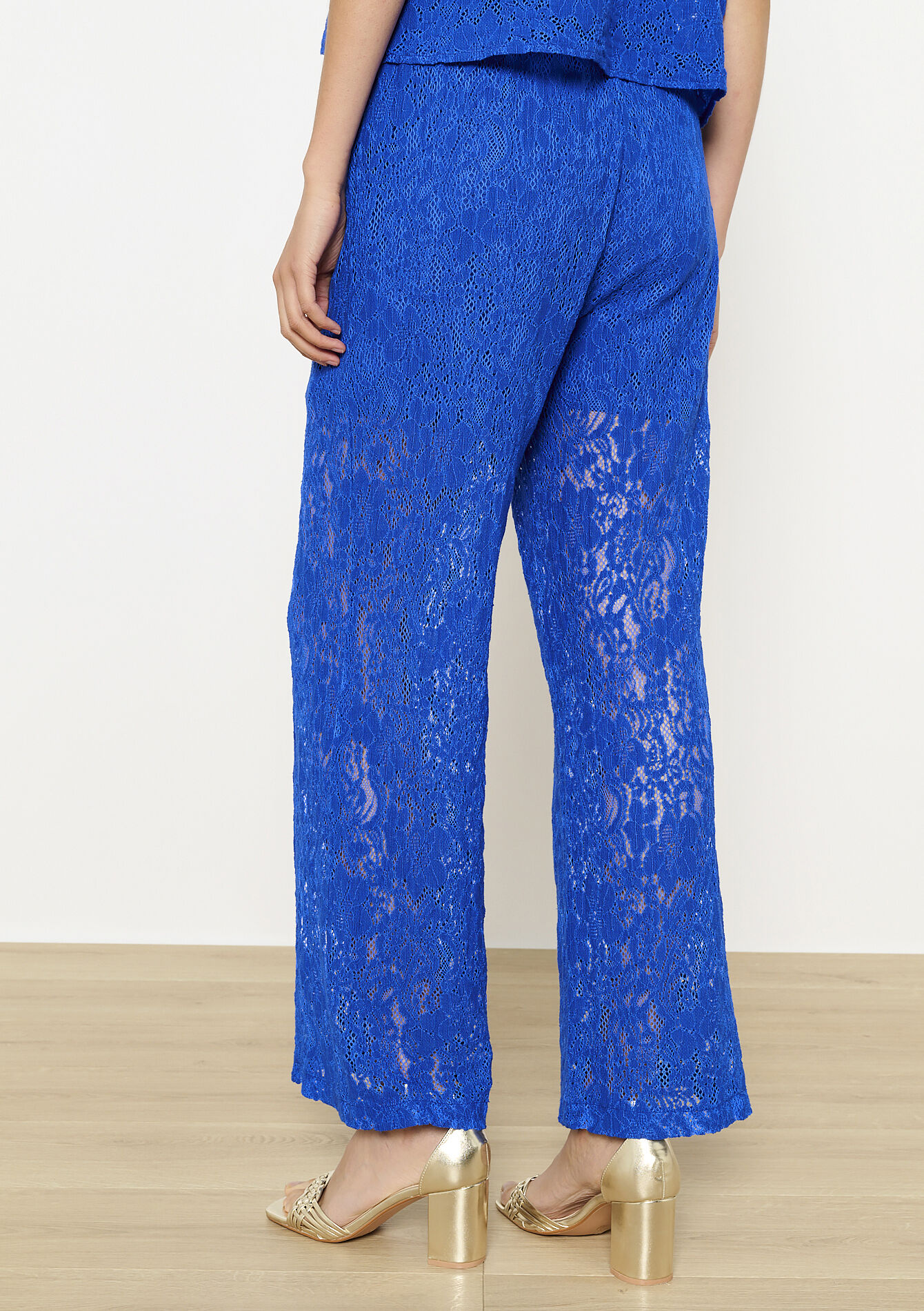 Wijde kanten broek, Wijde kanten broek - ELECTRIC BLUE - 06601020_1619