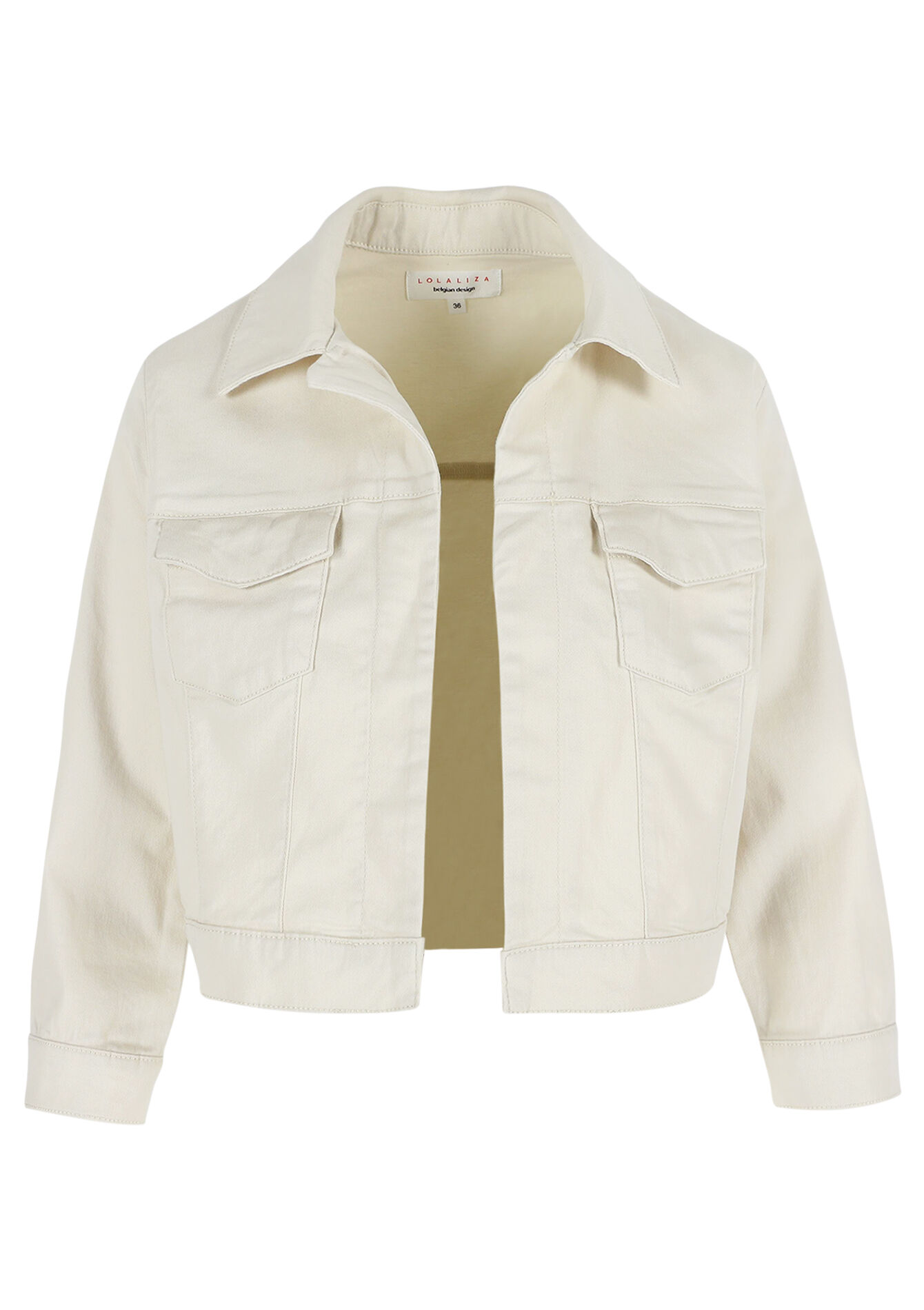 Kort twill jasje - LT BEIGE - 09100985_2527