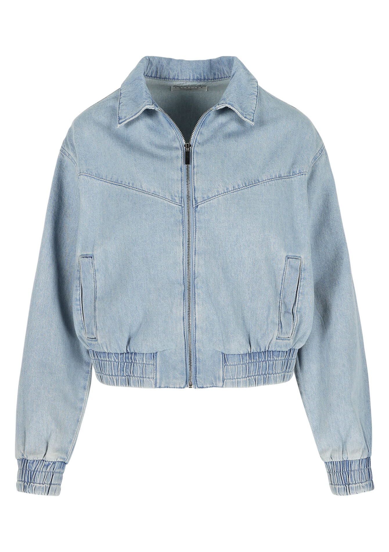 Denim bomber jacket, Denim bomber jacket - BLUE BLEACHED - 09100977_0502