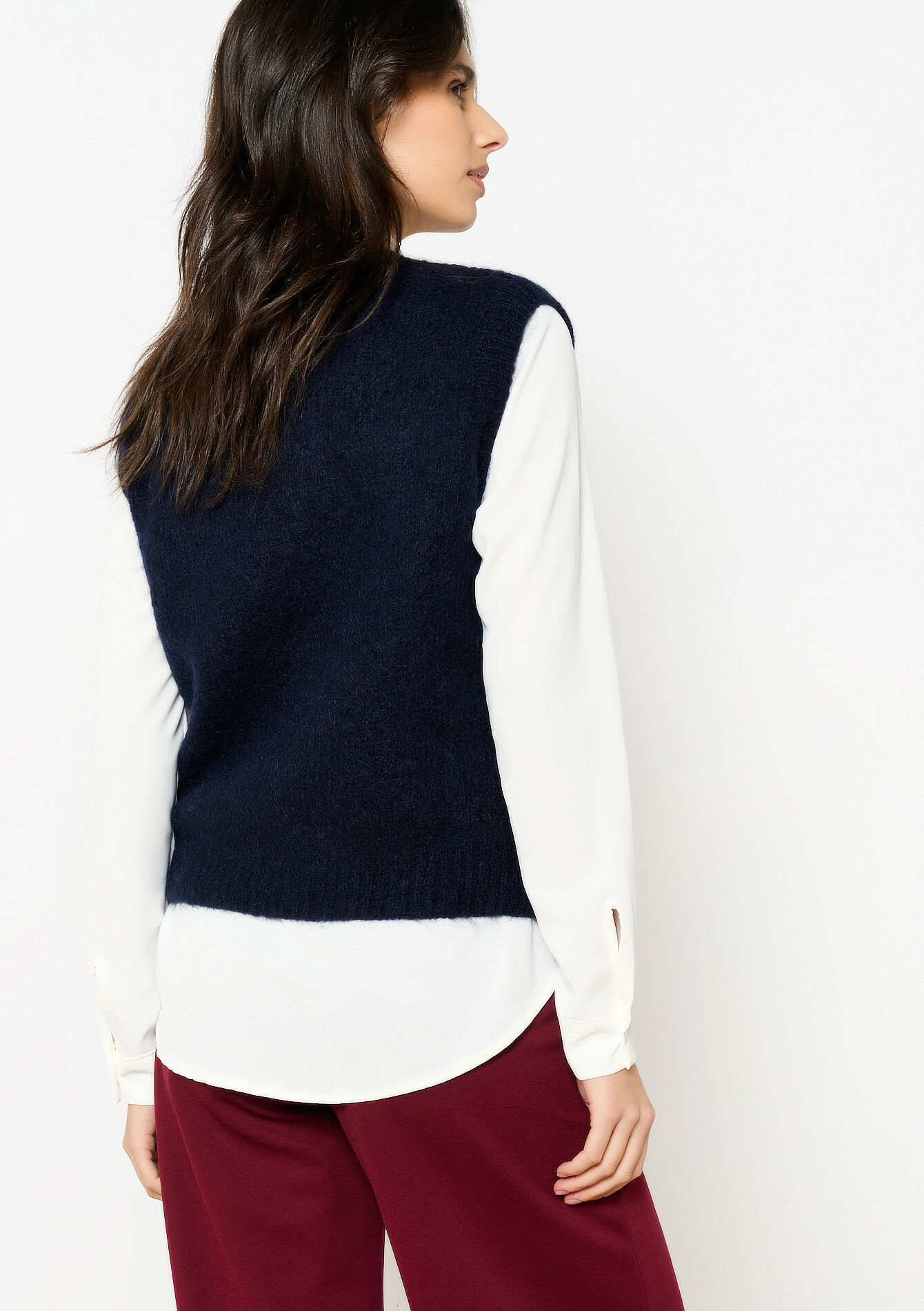 Cardigan en mohair, Cardigan en mohair - NAVY BASIC - 04101270_2723
