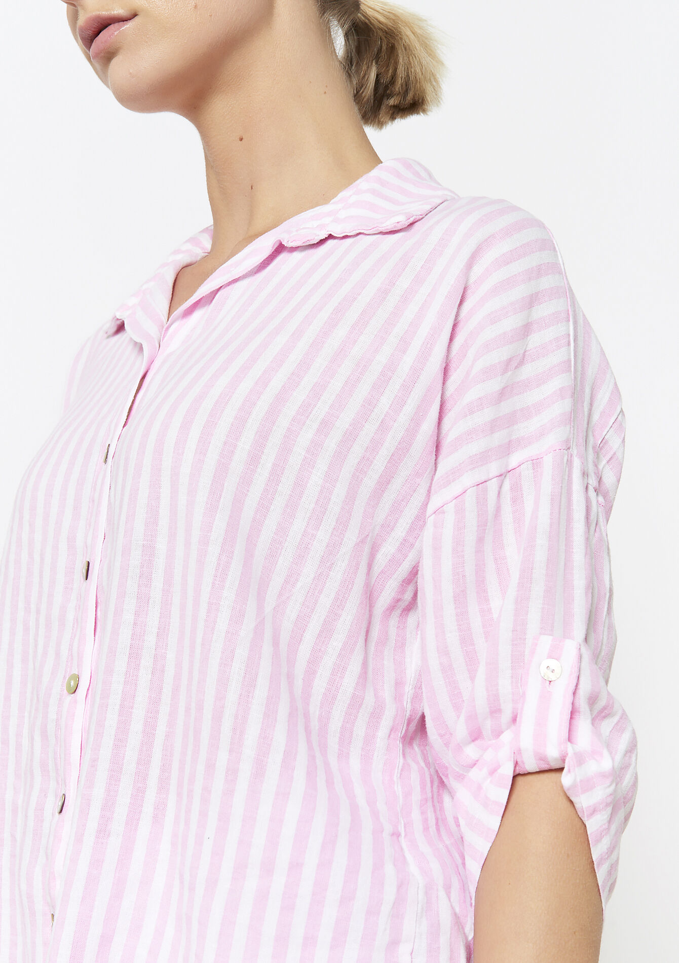Chemise à rayures souple, Chemise à rayures souple - LIGHT PINK - 05702837_1303