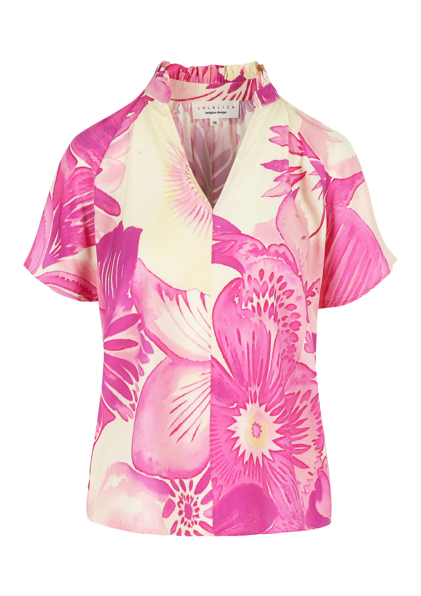 Blouse with floral print, Blouse with floral print - VANILLA WHITE - 05702561_1013