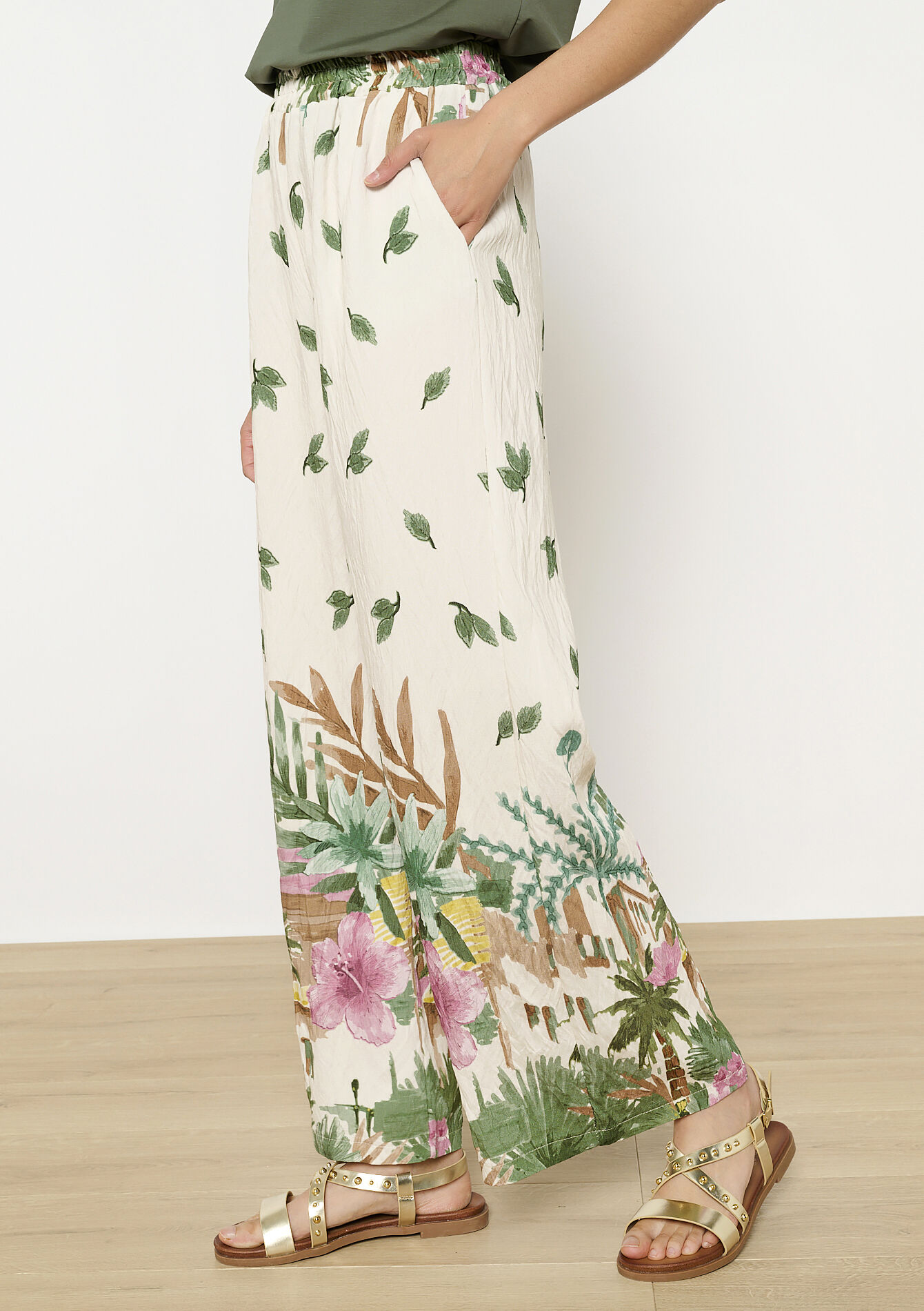 Luchtige broek met print, Luchtige broek met print - VANILLA WHITE - 06601005_1013