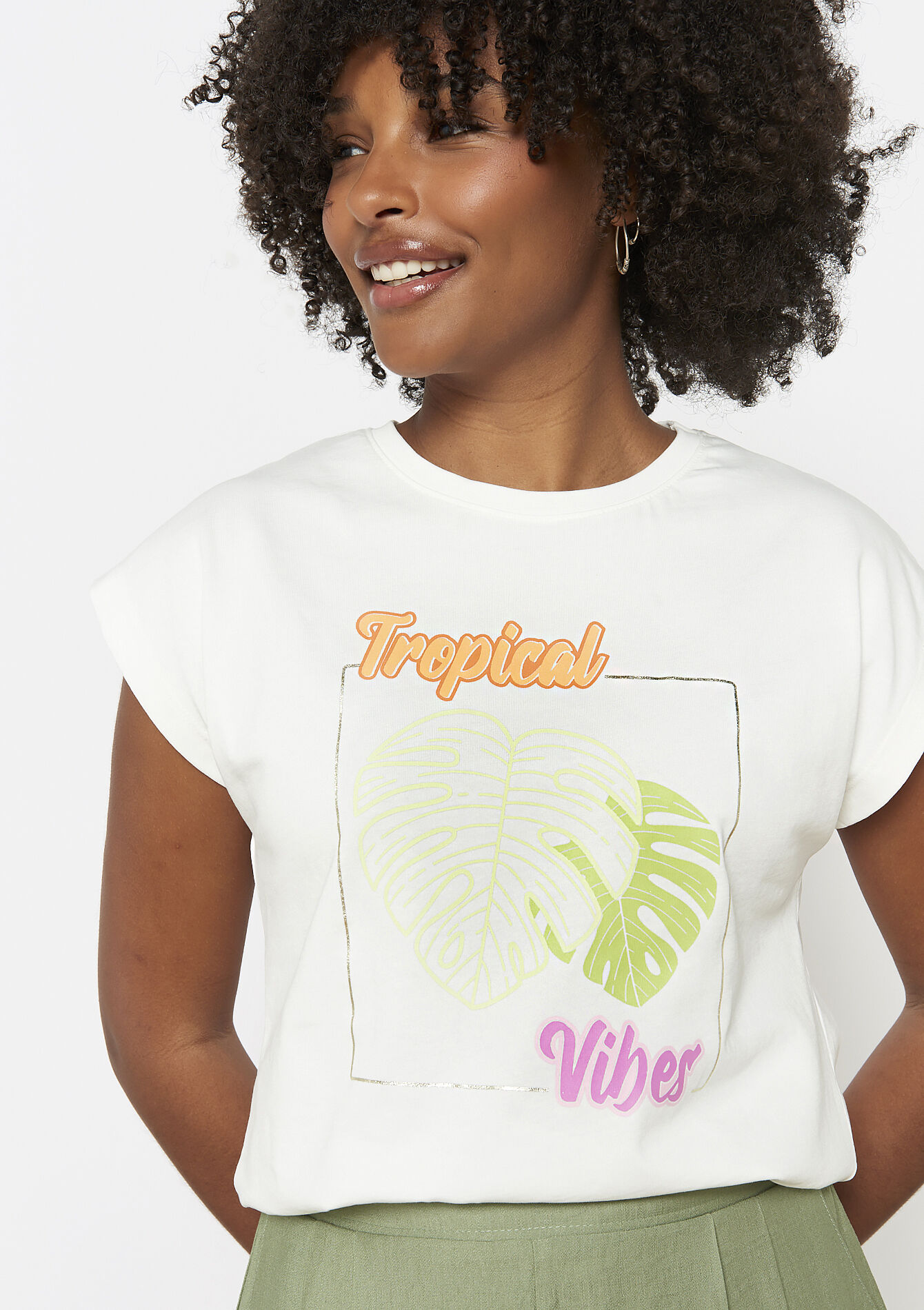 T-shirt à manches courtes, T-shirt à manches courtes - OFFWHITE - 02301695_1001