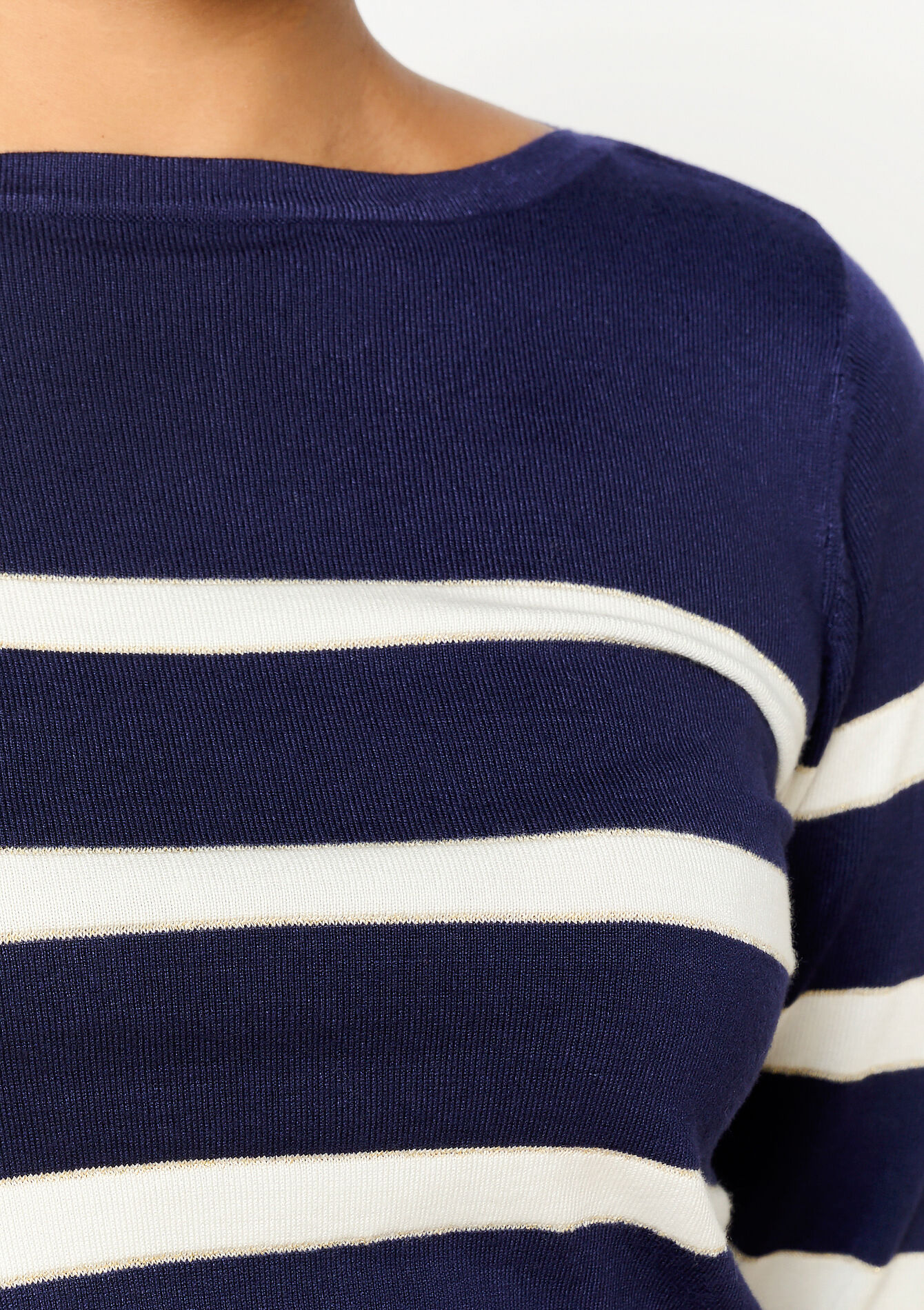 Gestreepte trui met boothals, Gestreepte trui met boothals - NAVY BASIC - 04006651_2723