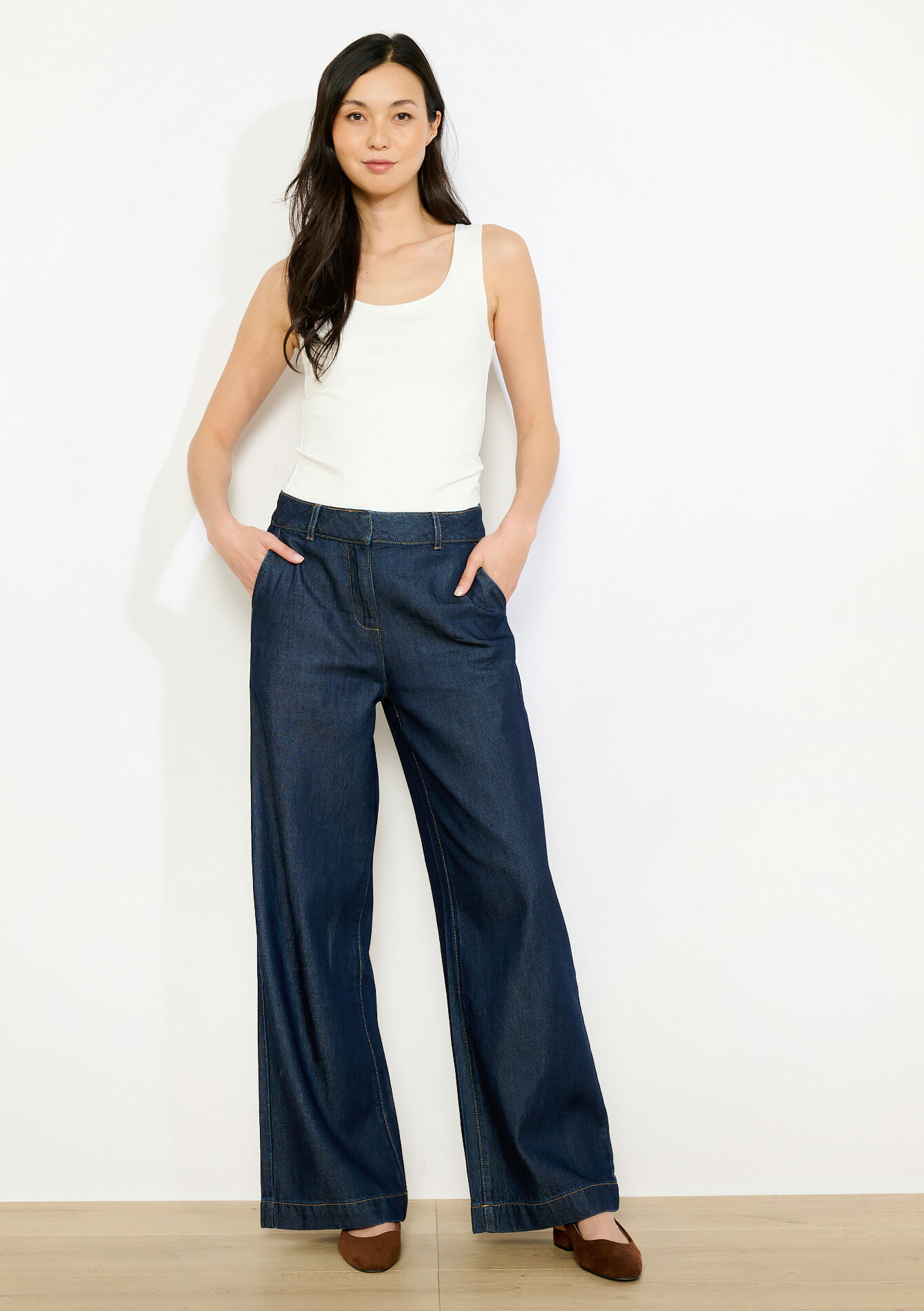 Tanktop met ronde hals - OPTICAL WHITE - 02200530_1019