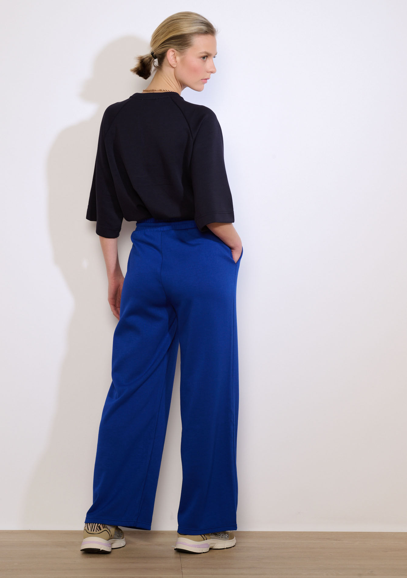 Wijde joggingbroek van modal - ELECTRIC BLUE - 15100405_1619