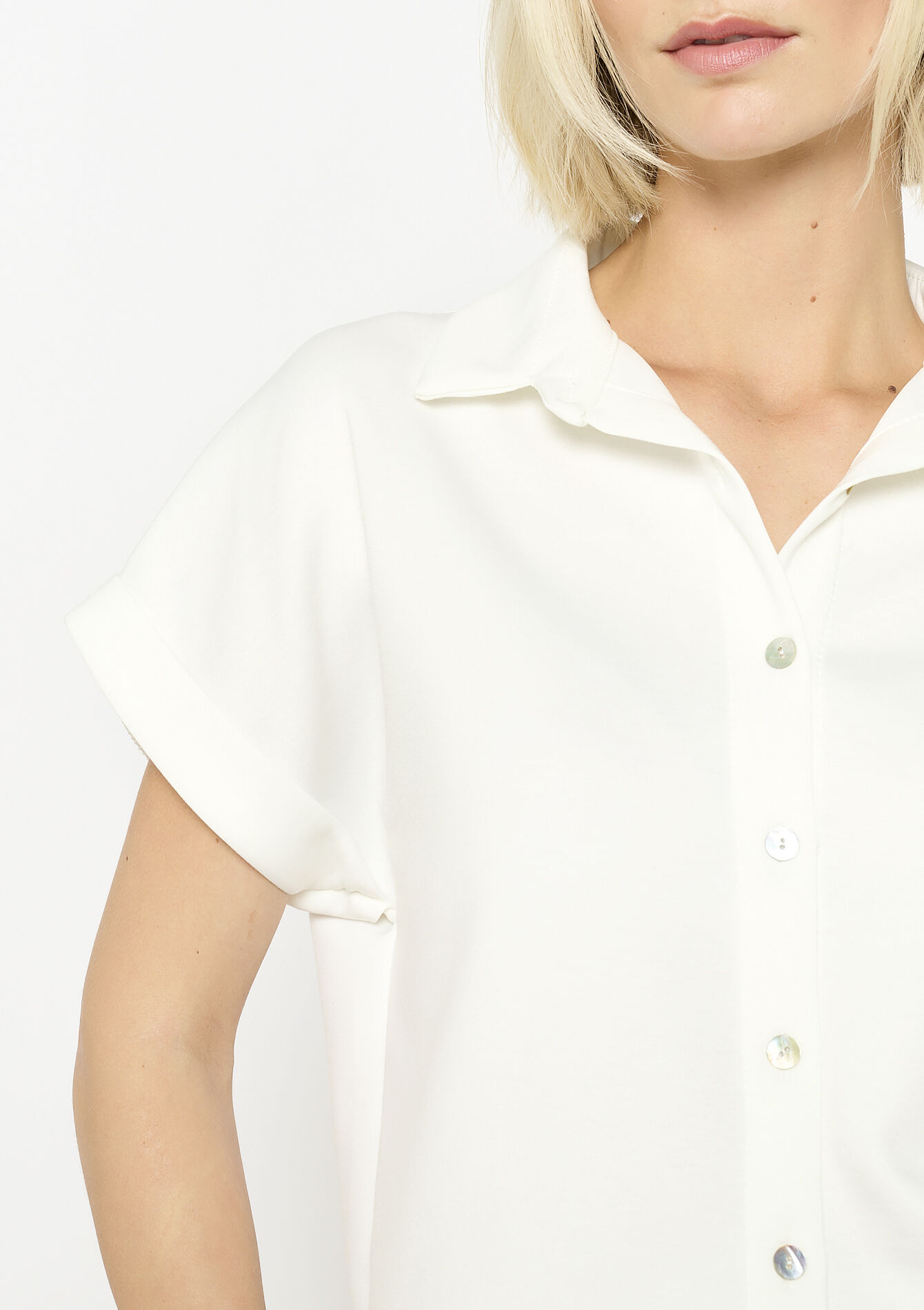 Fluid short-sleeve shirt, Fluid short-sleeve shirt - OPTICAL WHITE - 02301804_1019