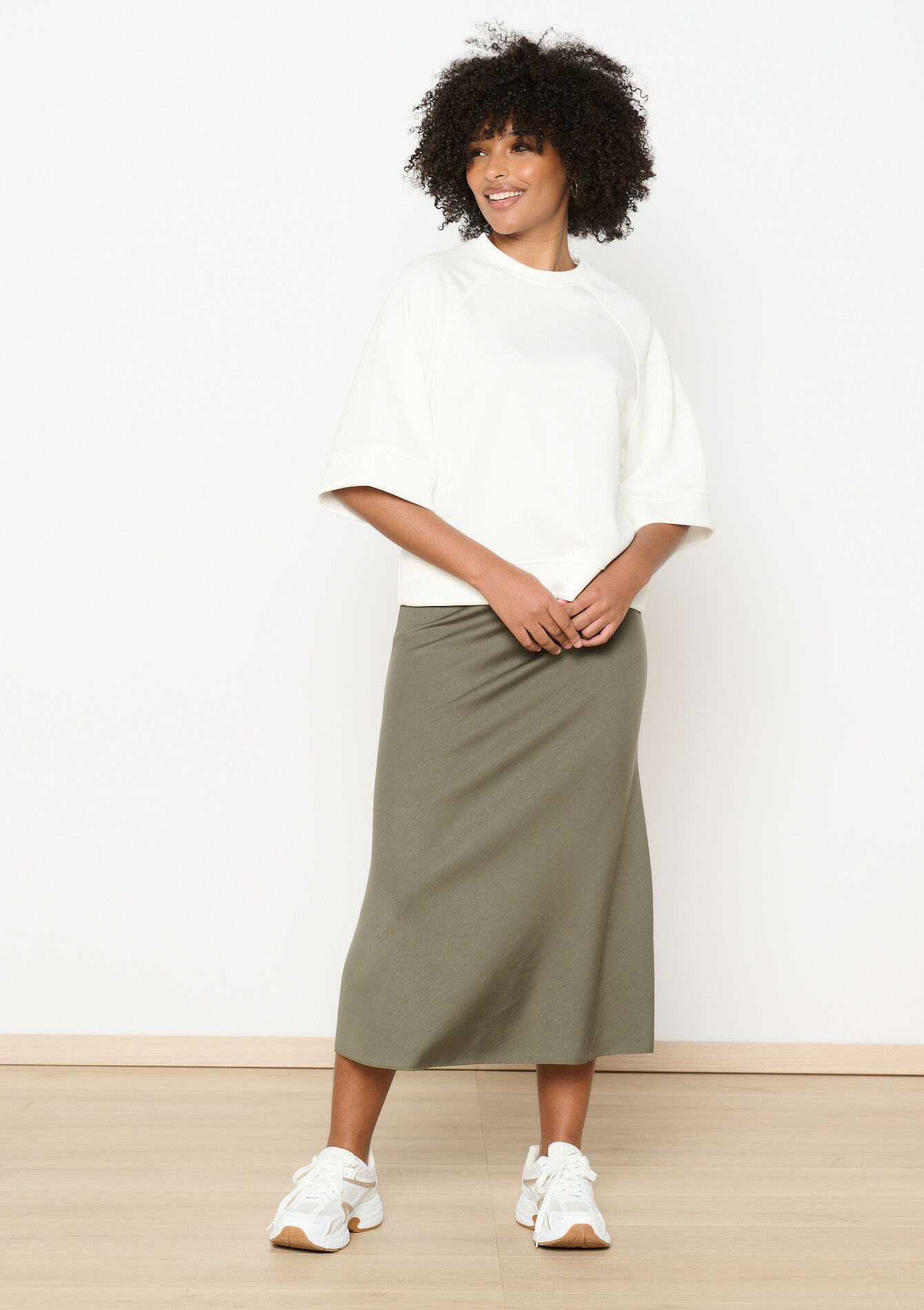 Losvallende sweat, Losvallende sweat - OFFWHITE - 03001777_1001