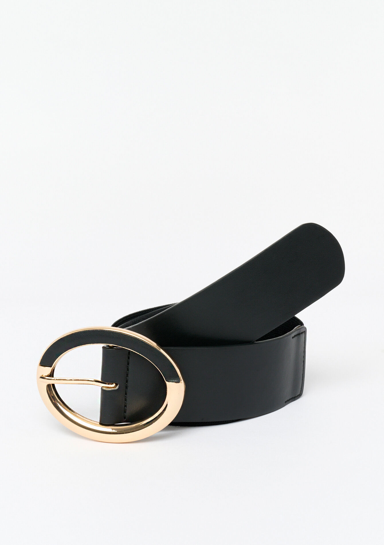 Elastische riem met grote gesp, Elastische riem met grote gesp - BLACK - 14001826_1119