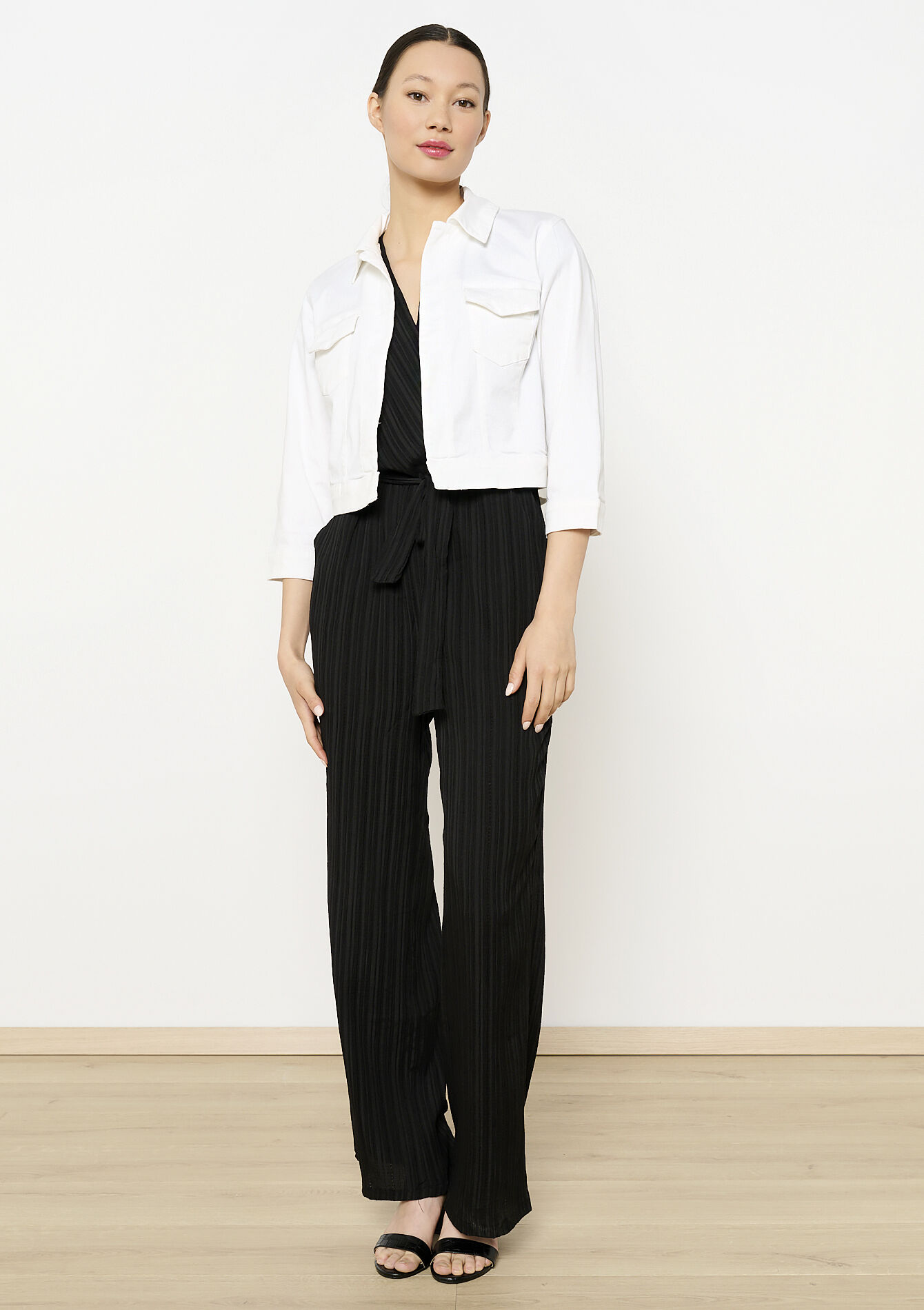 Kort twill jasje, Kort twill jasje - OPTICAL WHITE - 09100985_1019