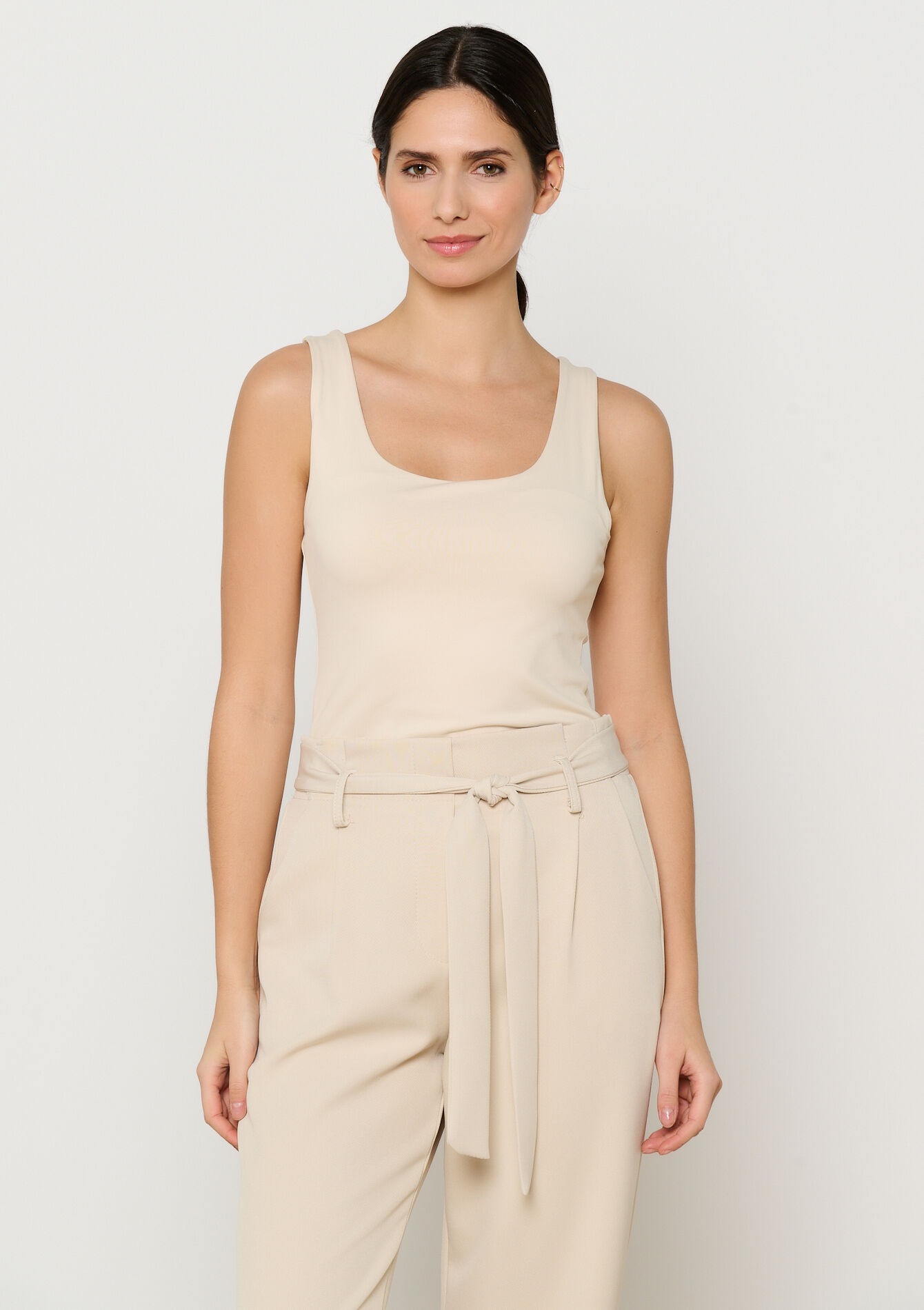 Tanktop round neckline, Tanktop round neckline - LT BEIGE - 02200476_2527