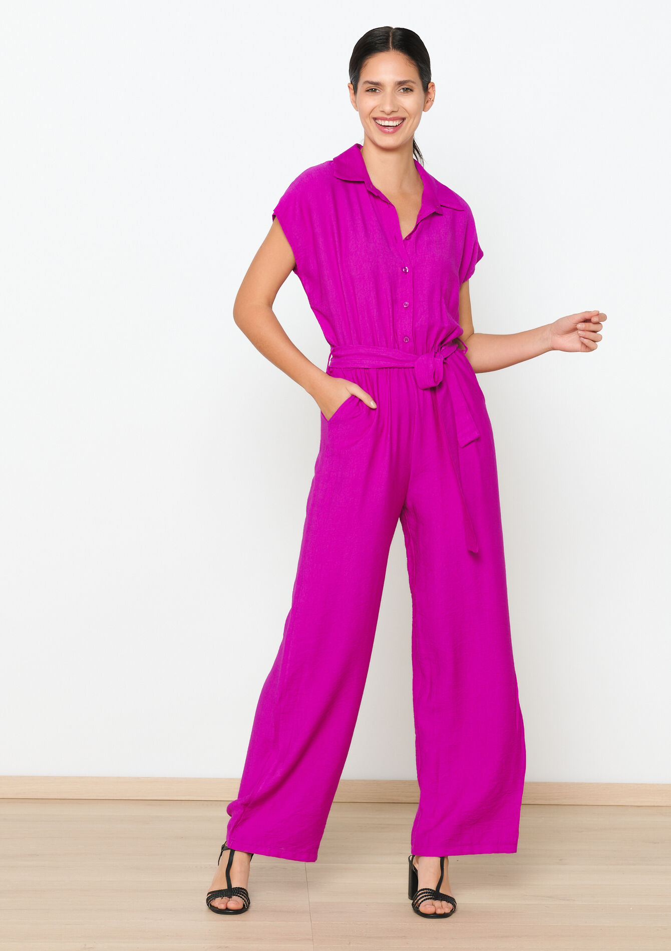 Jumpsuit met korte mouwen, Jumpsuit met korte mouwen - VIOLINE - 06004507_2576