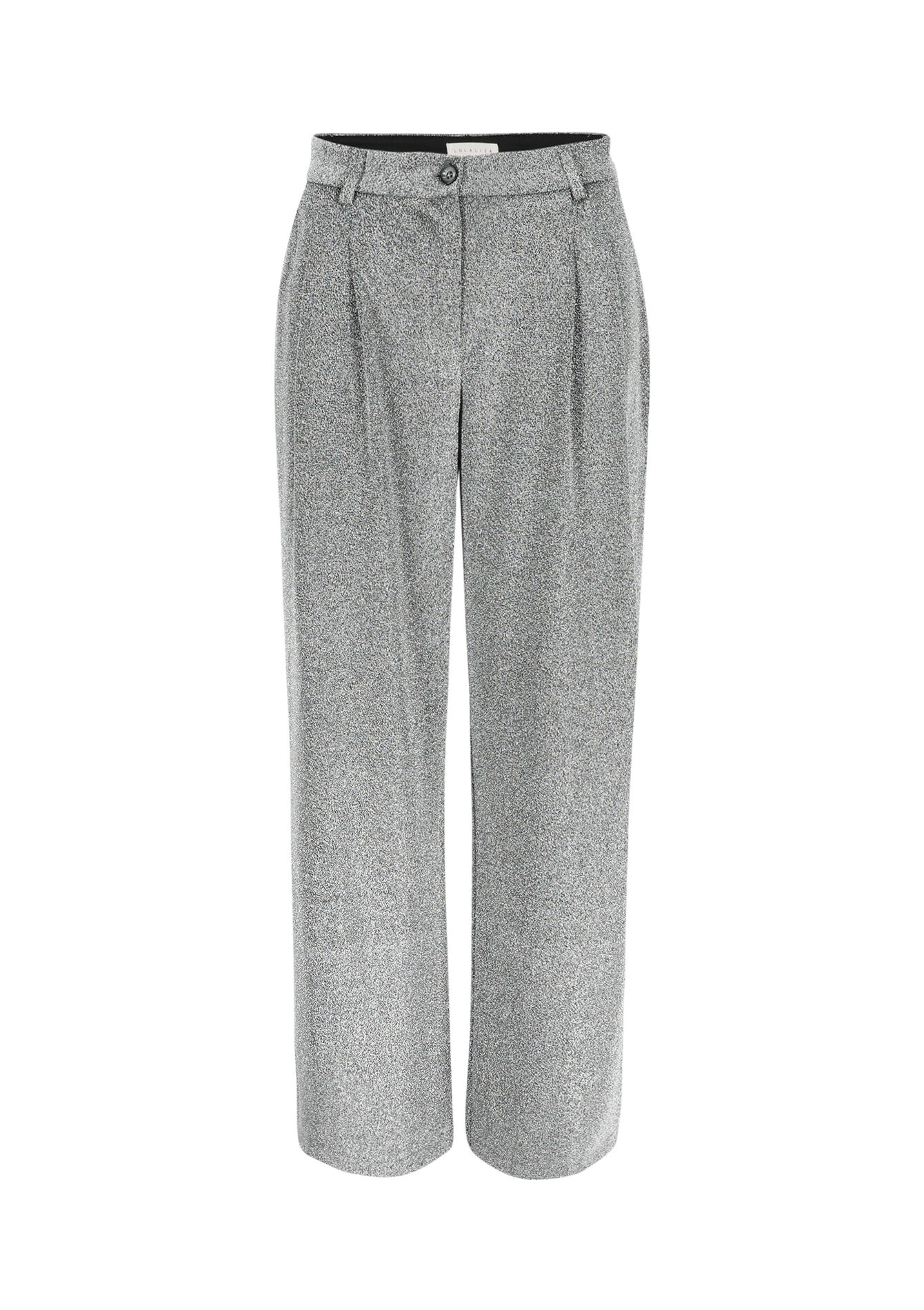 Pantalon palazzo avec lurex - SILVER - 06100663_1059