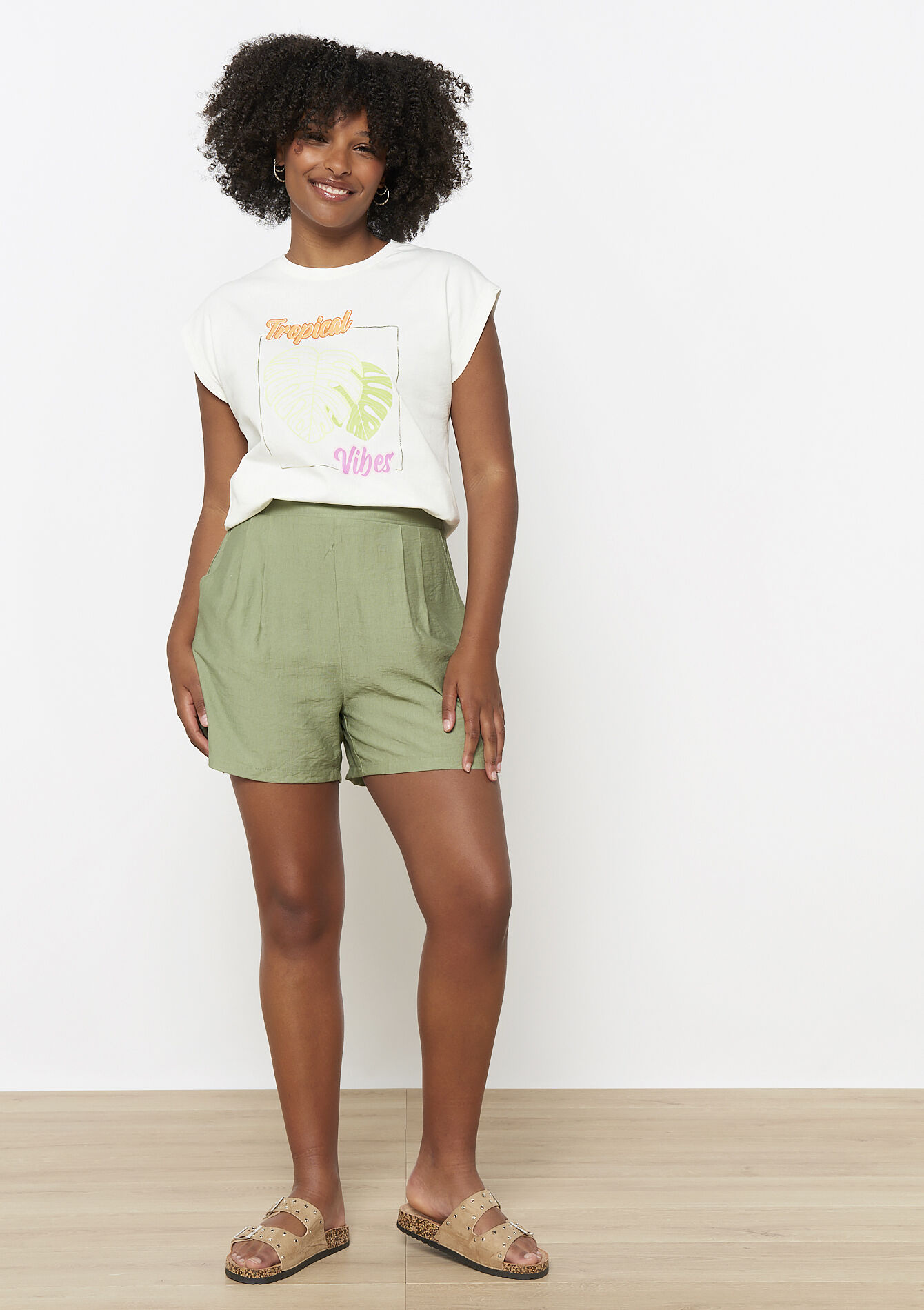 T-shirt à manches courtes, T-shirt à manches courtes - OFFWHITE - 02301695_1001