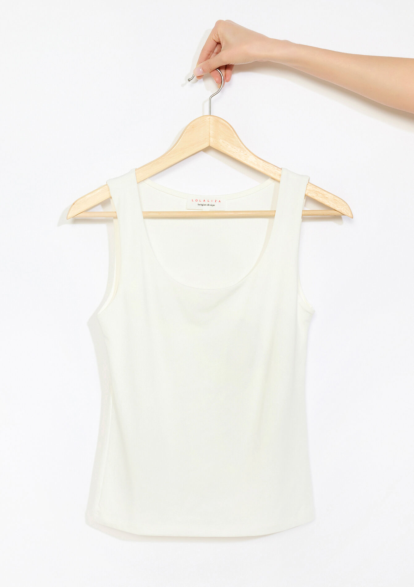 Tanktop met ronde hals - OPTICAL WHITE - 02200530_1019