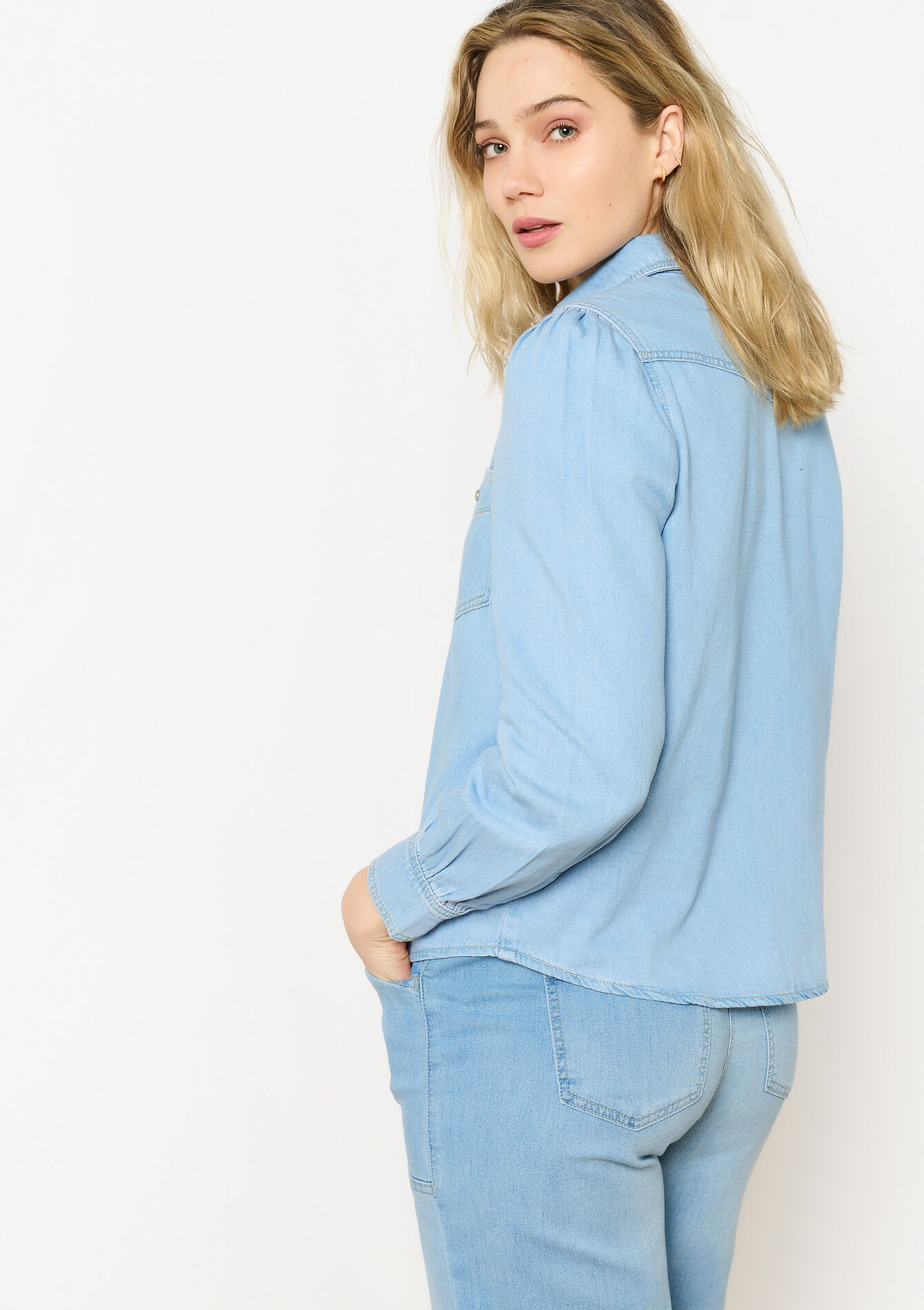 Denim hemd, Denim hemd - BLUE BLEACHED - 05702677_0502